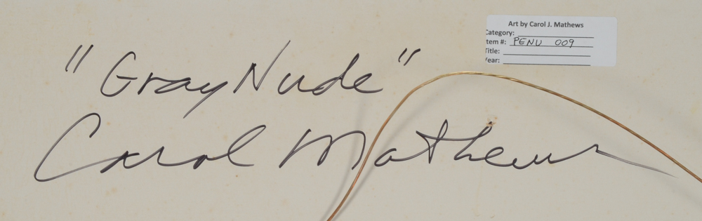 Carol Mathews Original Watercolor "Gray Nude"