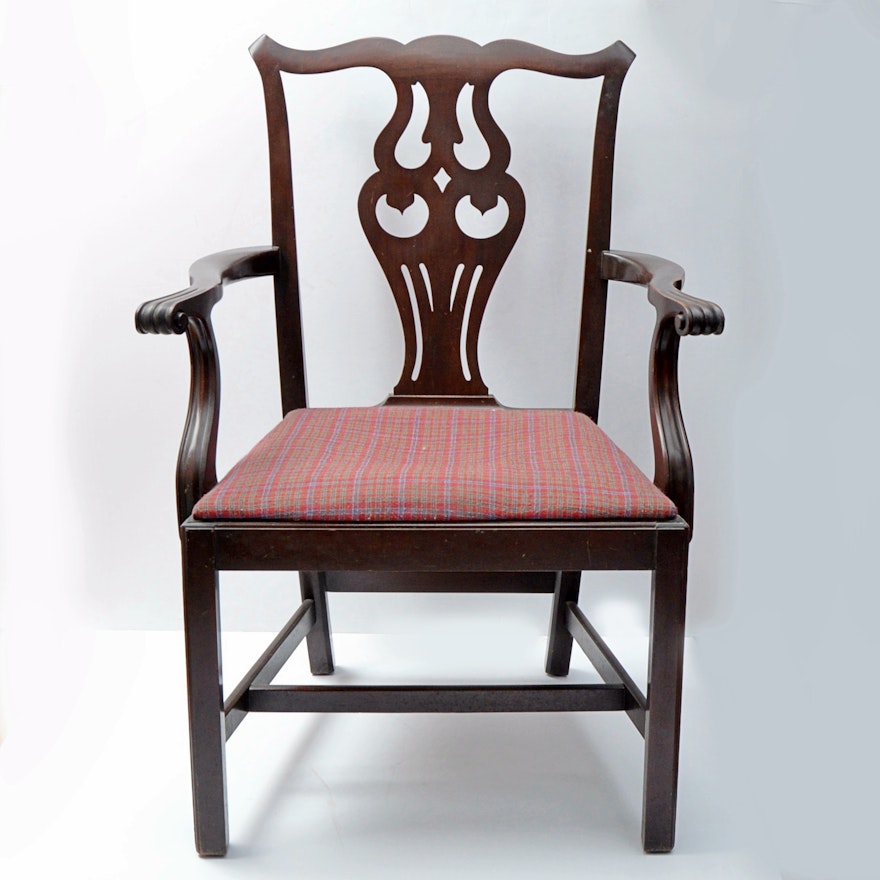 Mahogany Chippendale Style Armchair