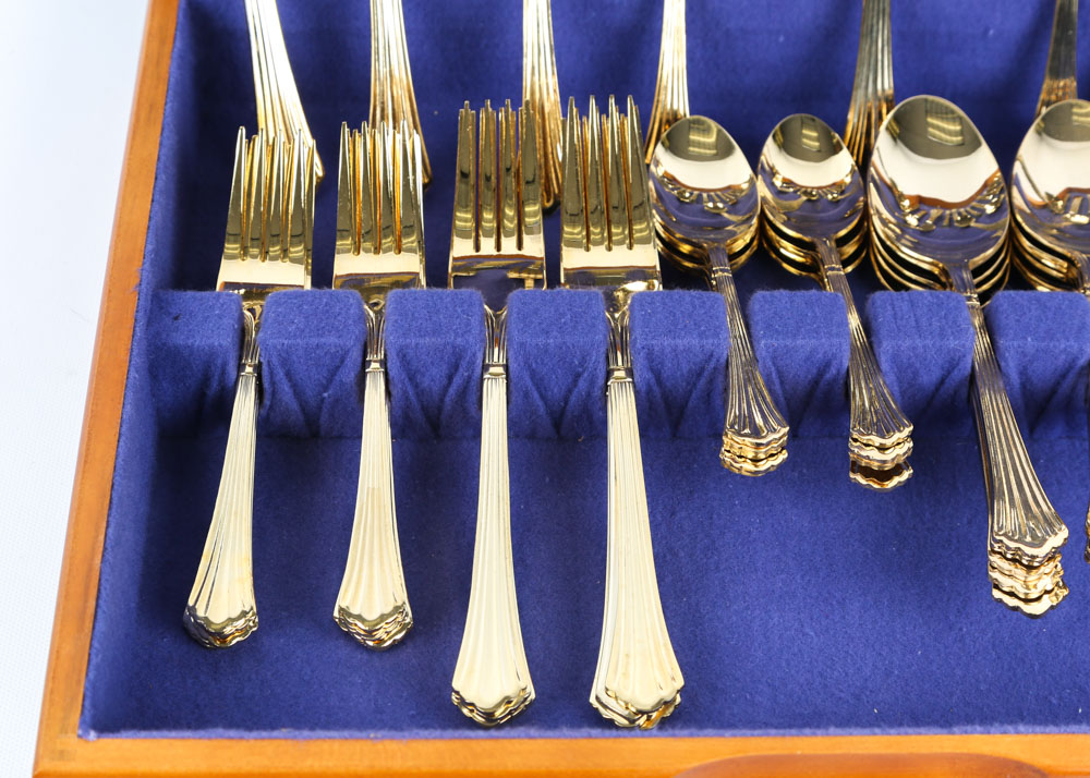 Hampton Forge Gold-Plated Stainless Steel Flatware