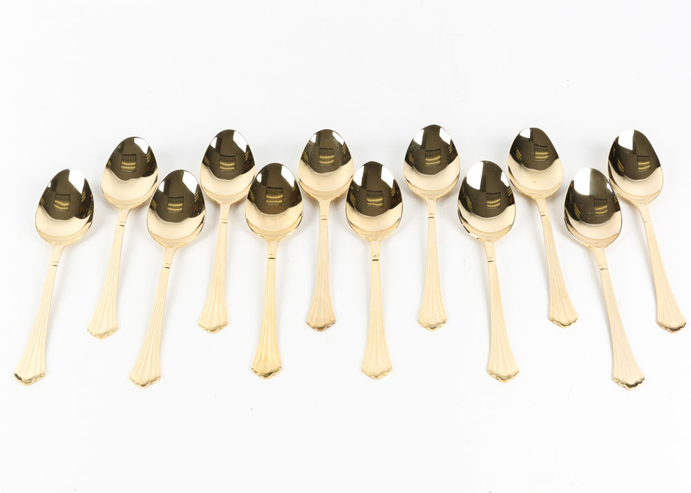 Hampton Forge Gold-Plated Stainless Steel Flatware