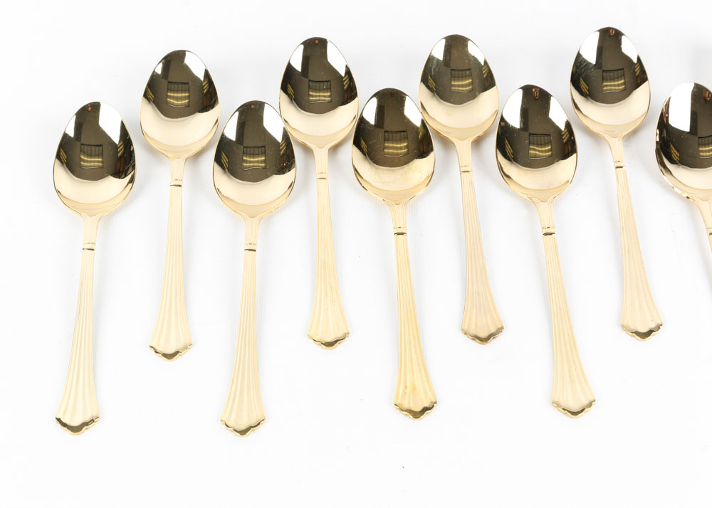 Hampton Forge Gold-Plated Stainless Steel Flatware