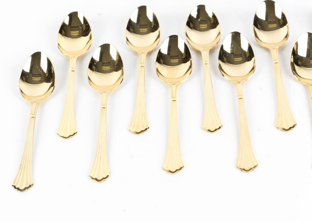 Hampton Forge Gold-Plated Stainless Steel Flatware