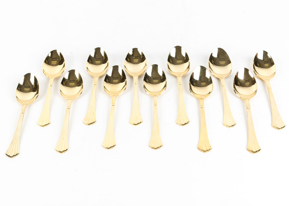 Hampton Forge Gold-Plated Stainless Steel Flatware