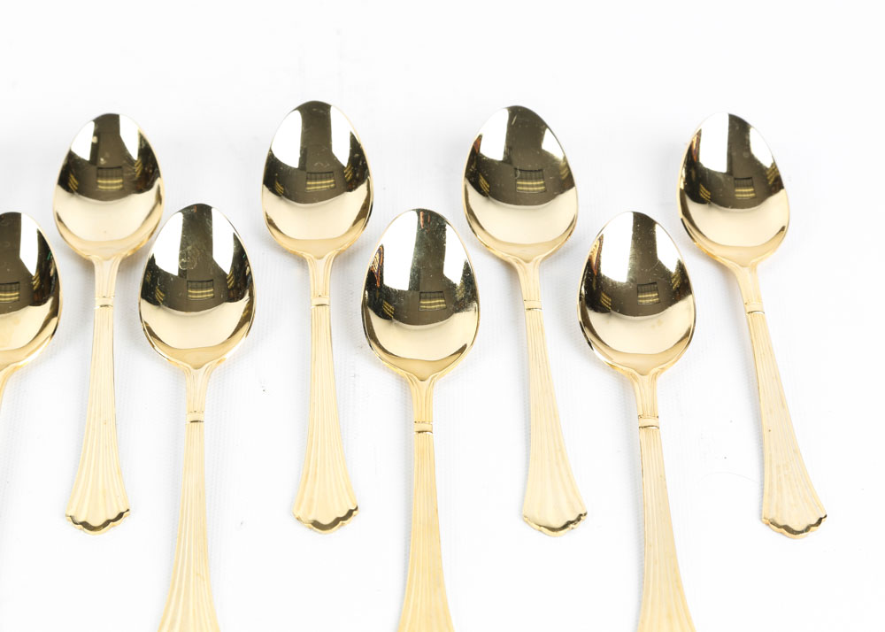 Hampton Forge Gold-Plated Stainless Steel Flatware