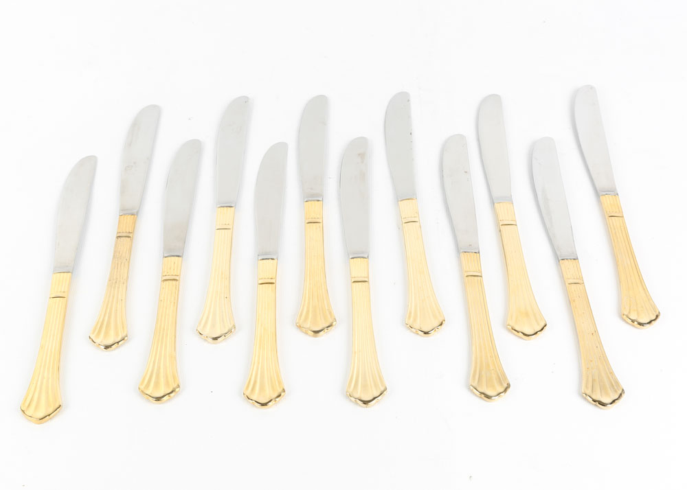 Hampton Forge Gold-Plated Stainless Steel Flatware