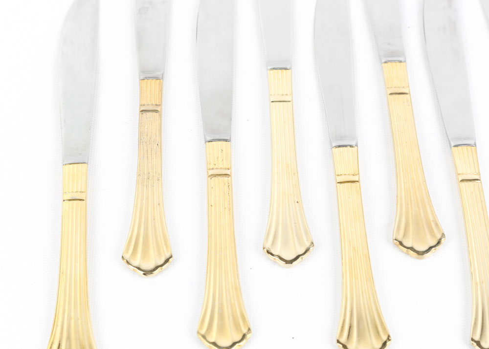 Hampton Forge Gold-Plated Stainless Steel Flatware