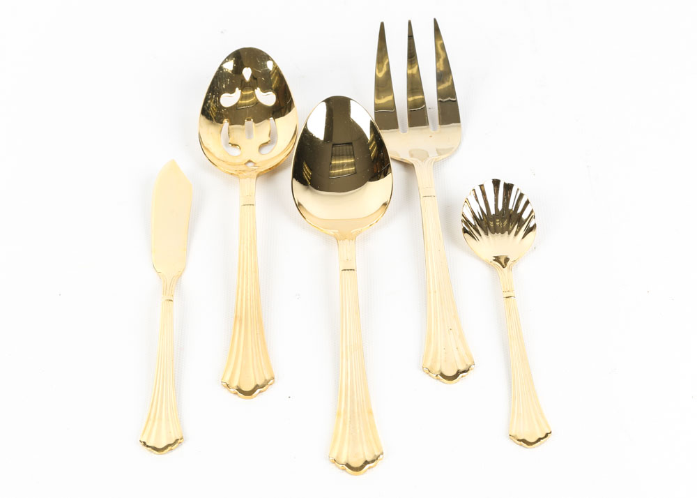 Hampton Forge Gold-Plated Stainless Steel Flatware