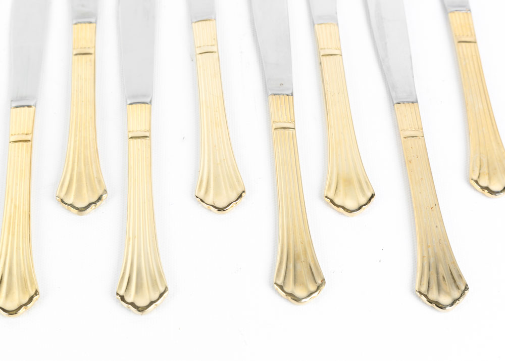 Hampton Forge Gold-Plated Stainless Steel Flatware