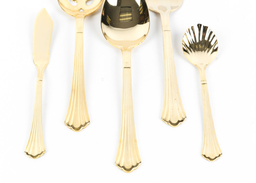 Hampton Forge Gold-Plated Stainless Steel Flatware