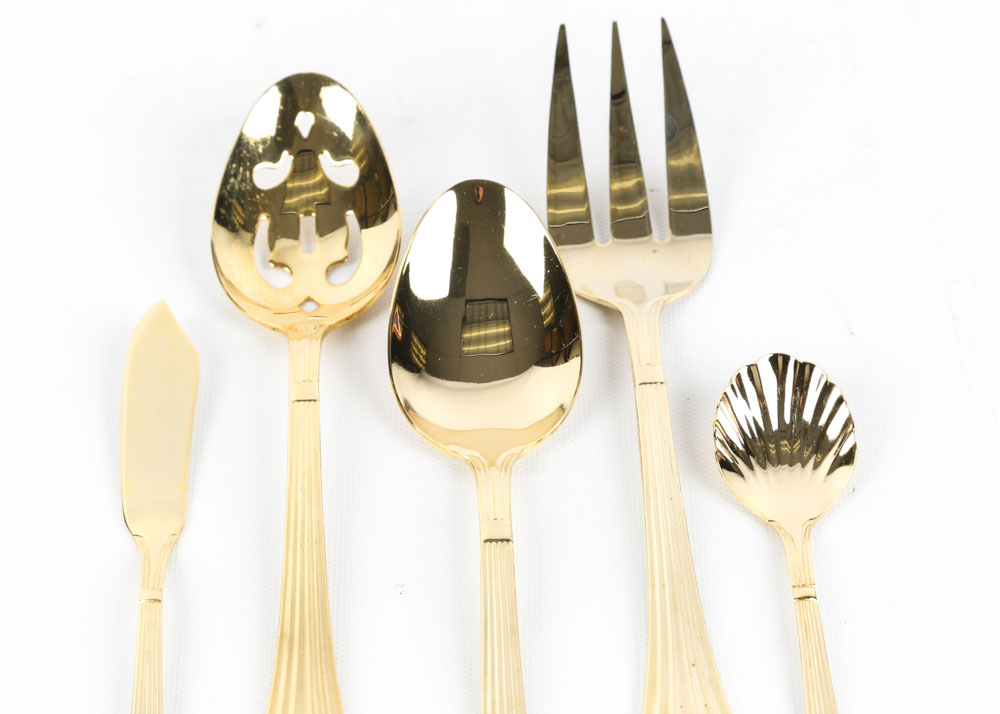 Hampton Forge Gold-Plated Stainless Steel Flatware