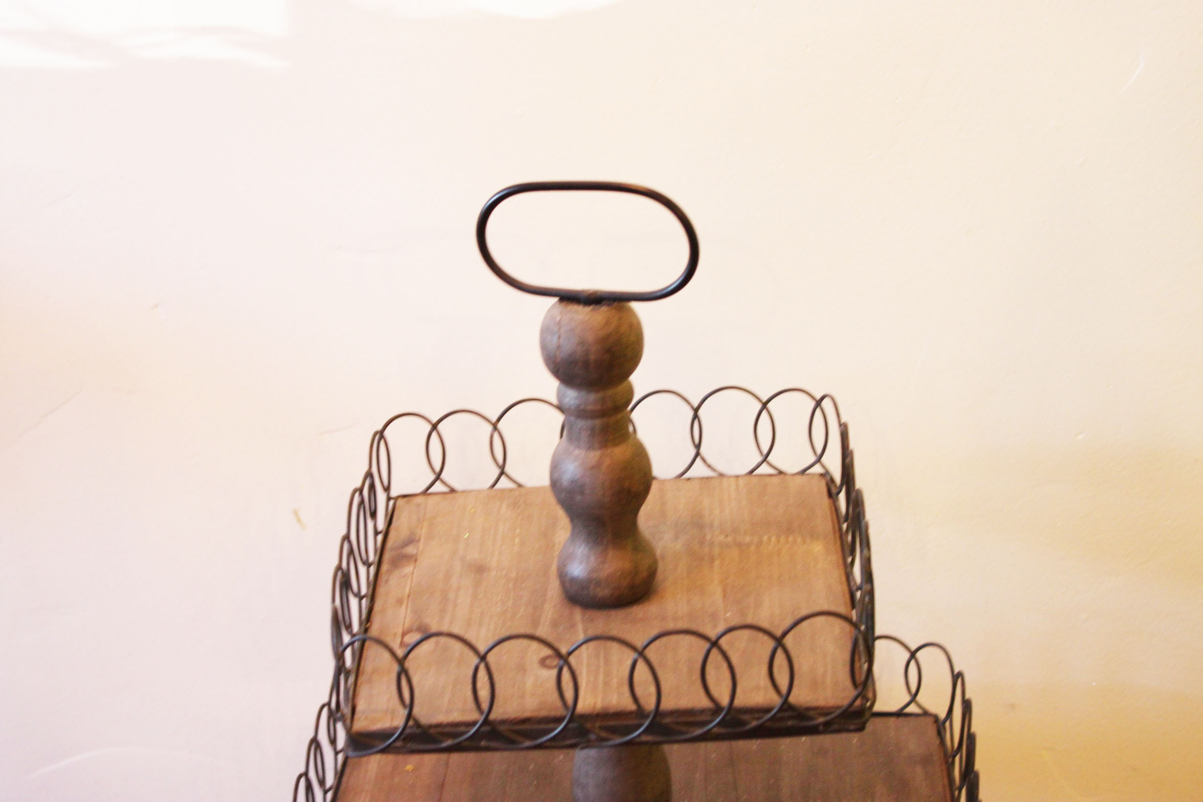 Wooden Three-Tier Serving Stand