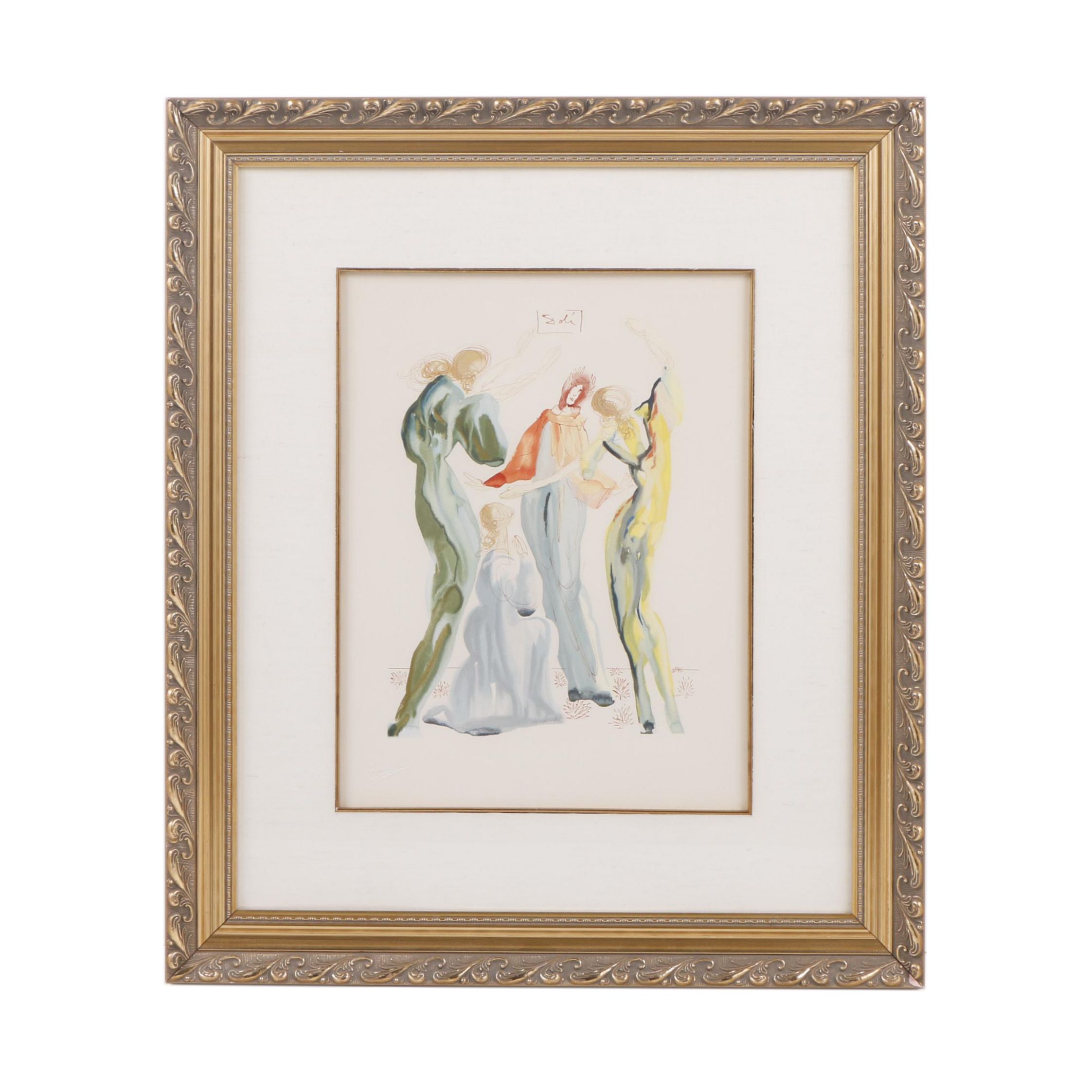 Salvador Dali Wood Engraving "La Danse"