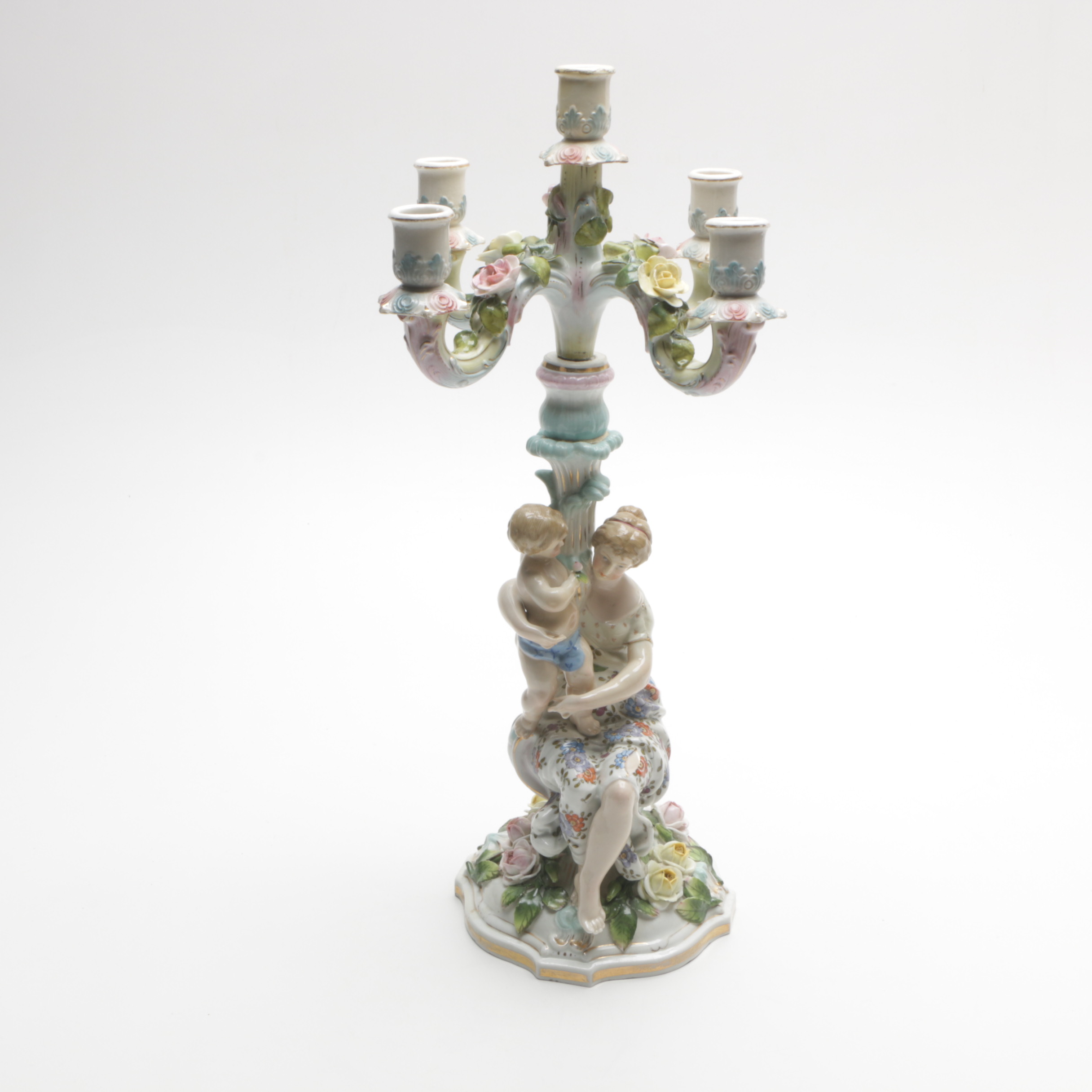 Figural Porcelain Candle Holder
