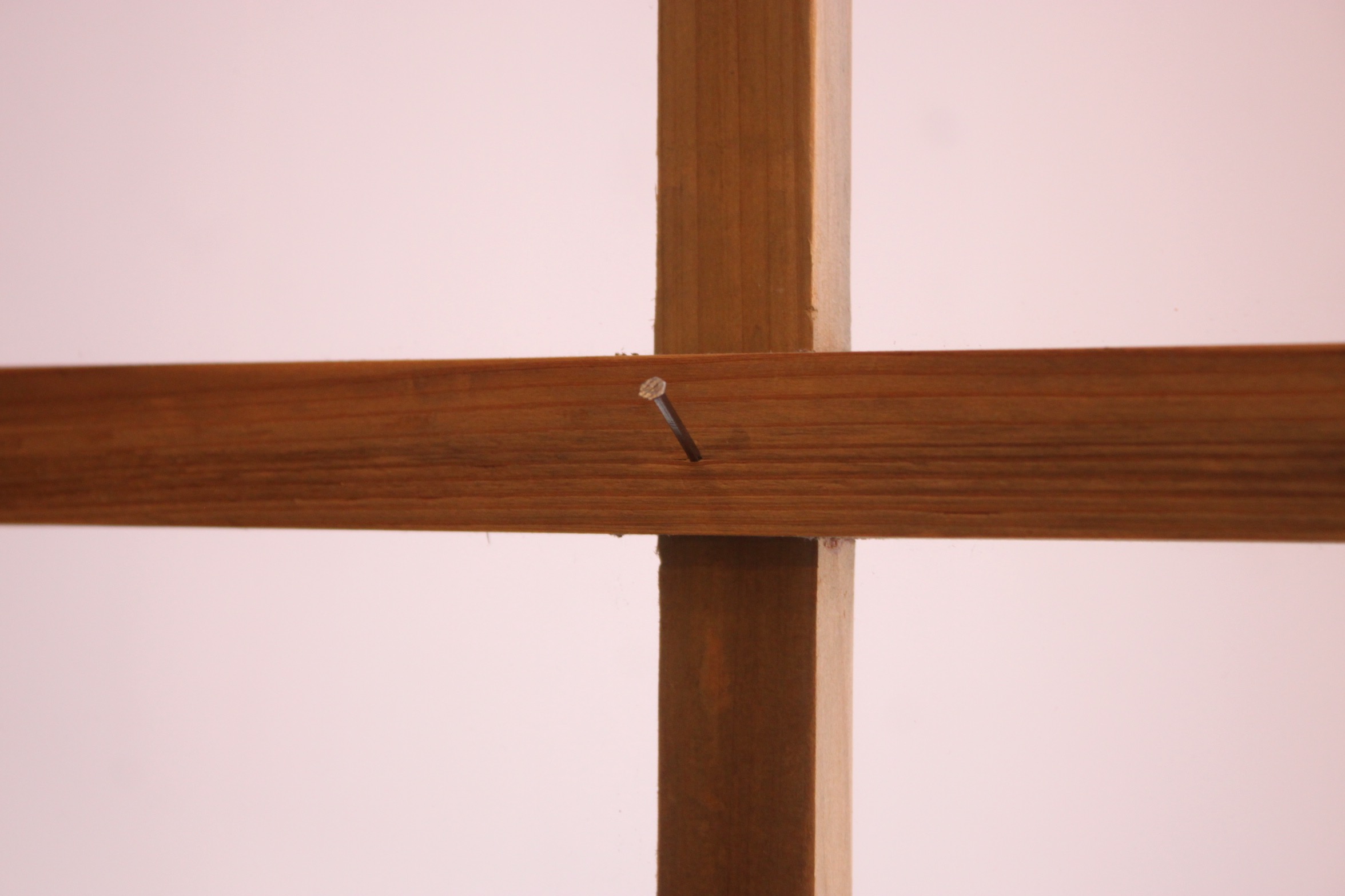 Pine Display Cabinet with Glass Paned Doors