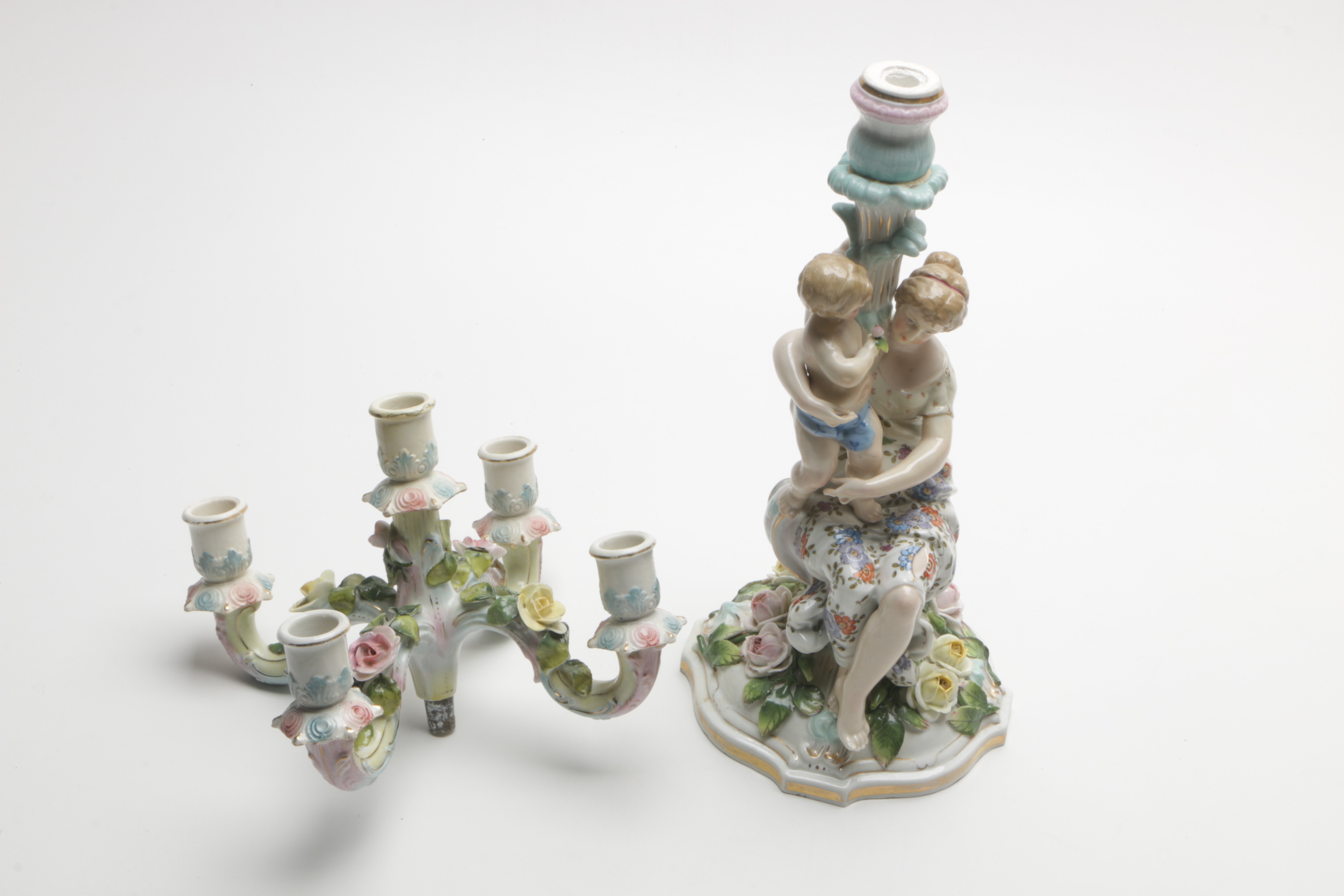 Figural Porcelain Candle Holder