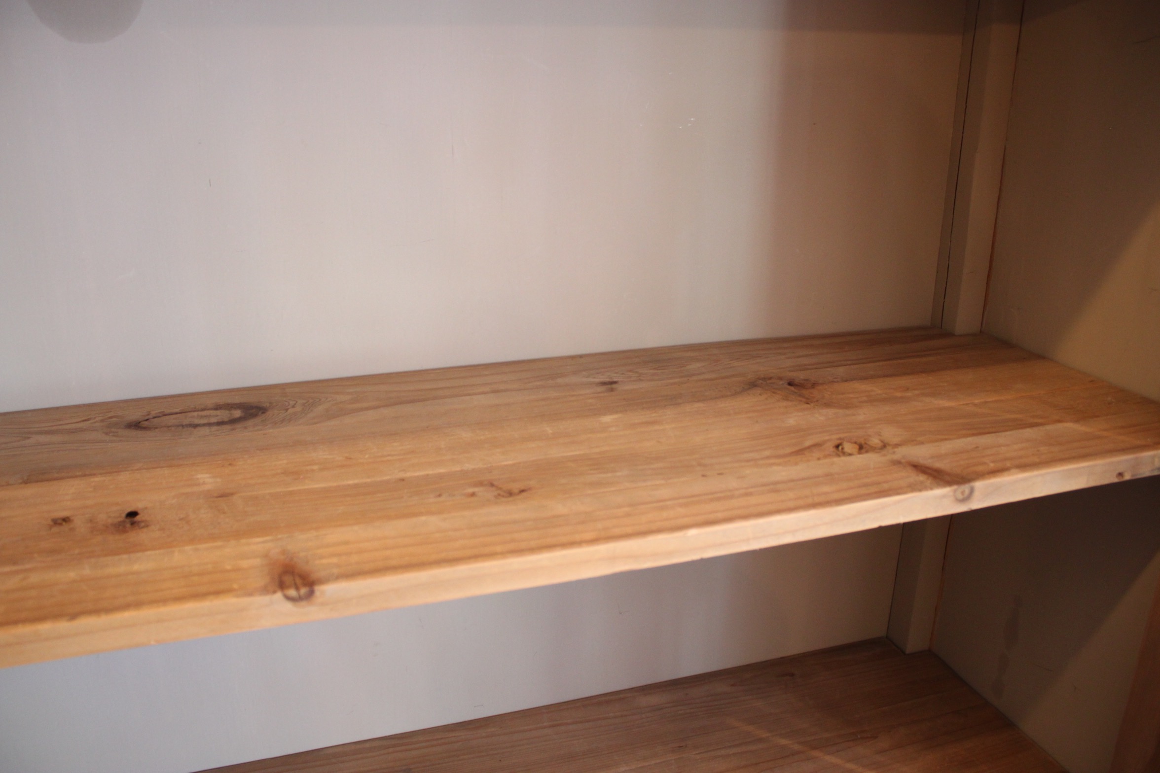 Pine Display Cabinet with Glass Paned Doors