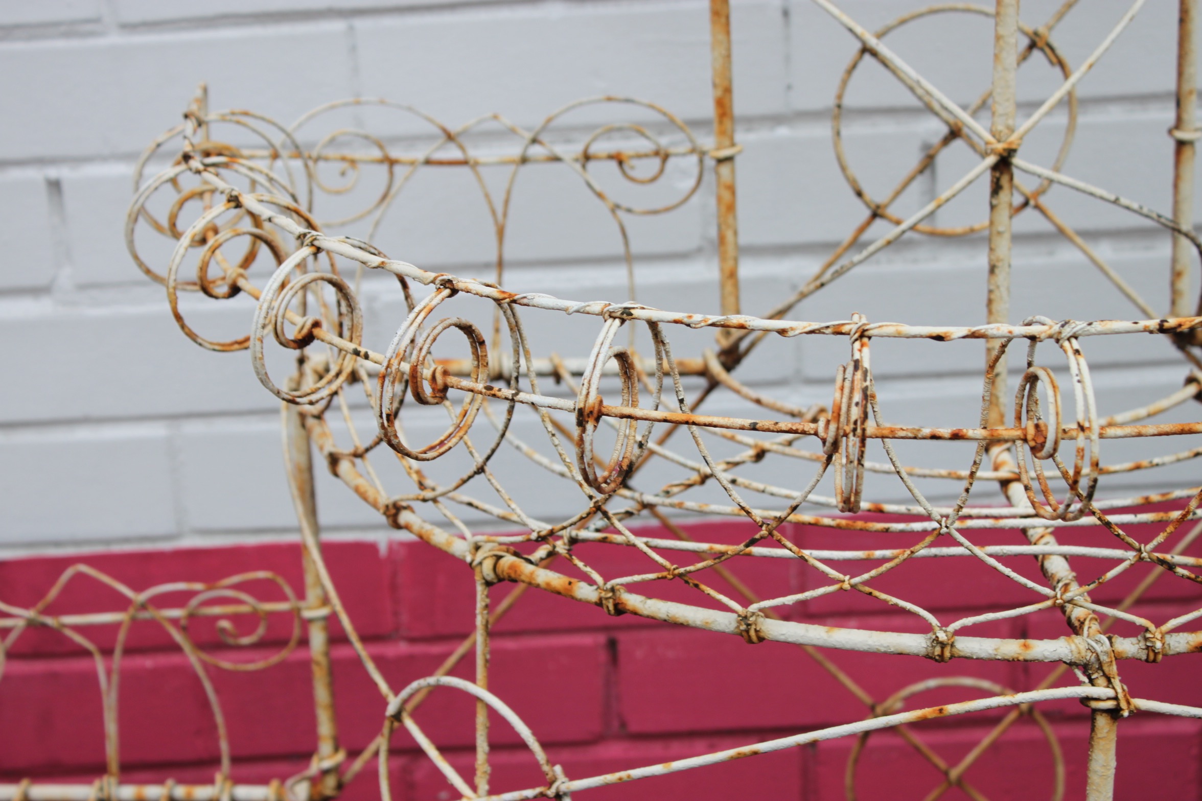 Victorian Demilune Tiered Wire Plant Stand