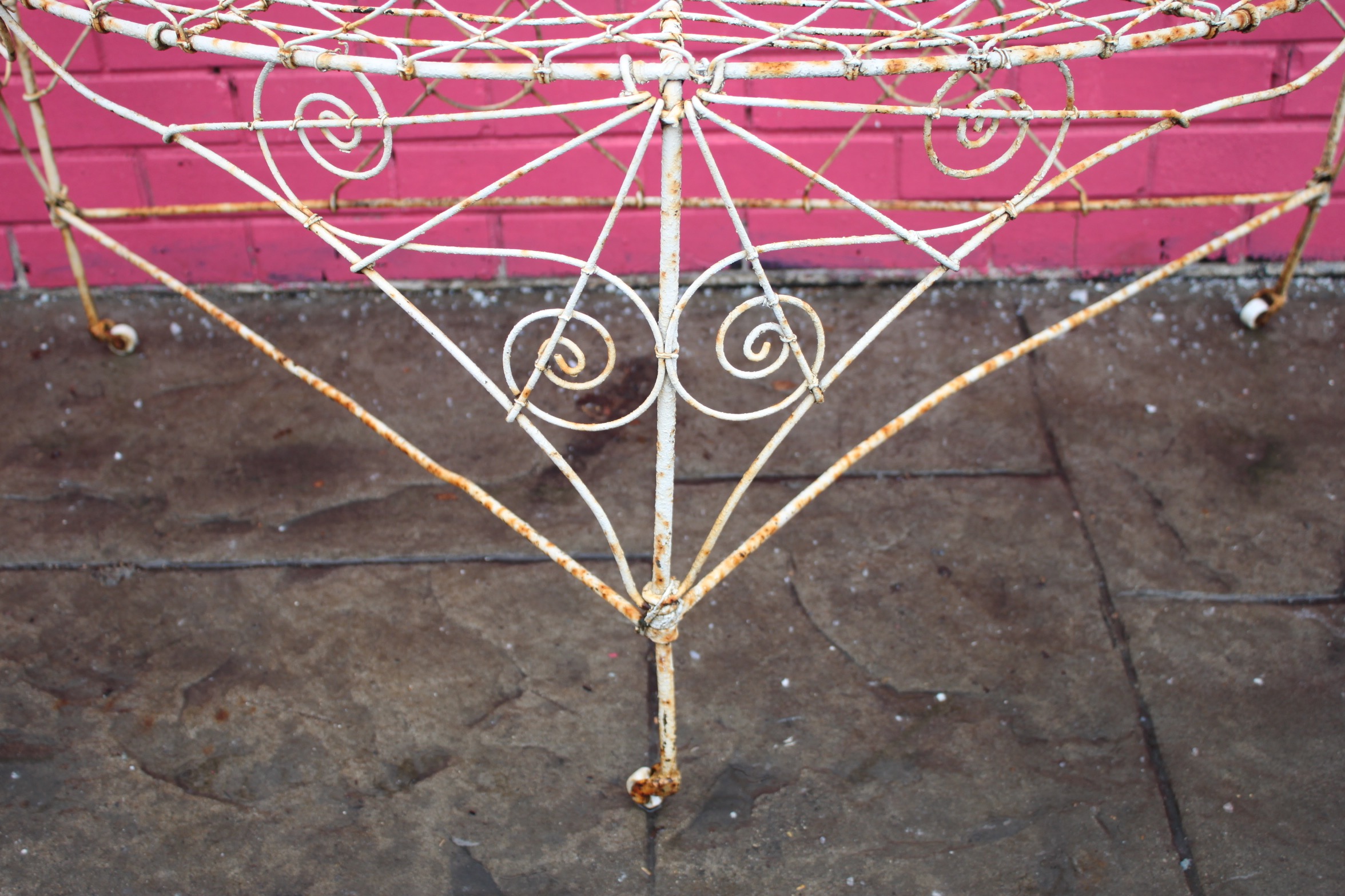 Victorian Demilune Tiered Wire Plant Stand