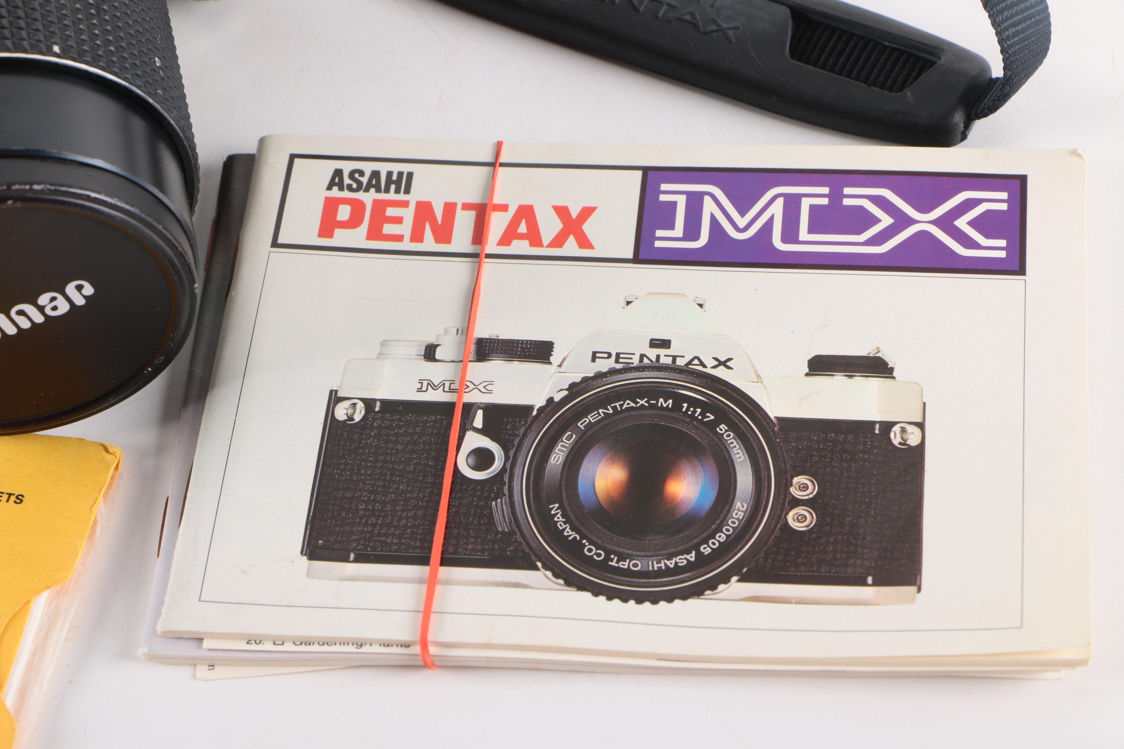 Vintage Asahi Pentax MX Camera with Accessories