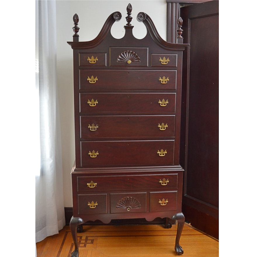 Queen Anne Style Mahogany Highboy