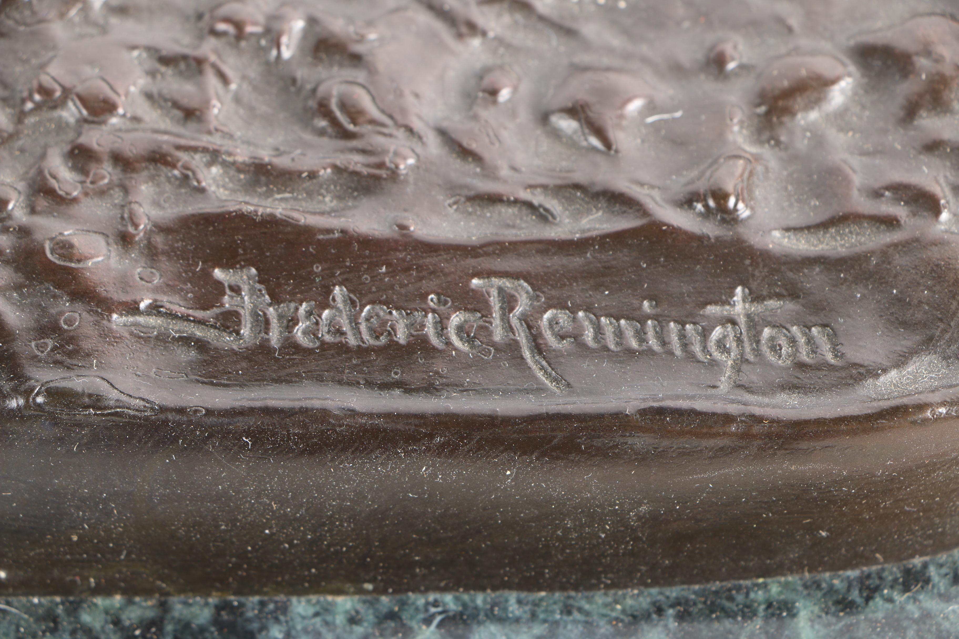 Bronze Reproduction Sculpture After Frederic Remington "Bronco Buster"