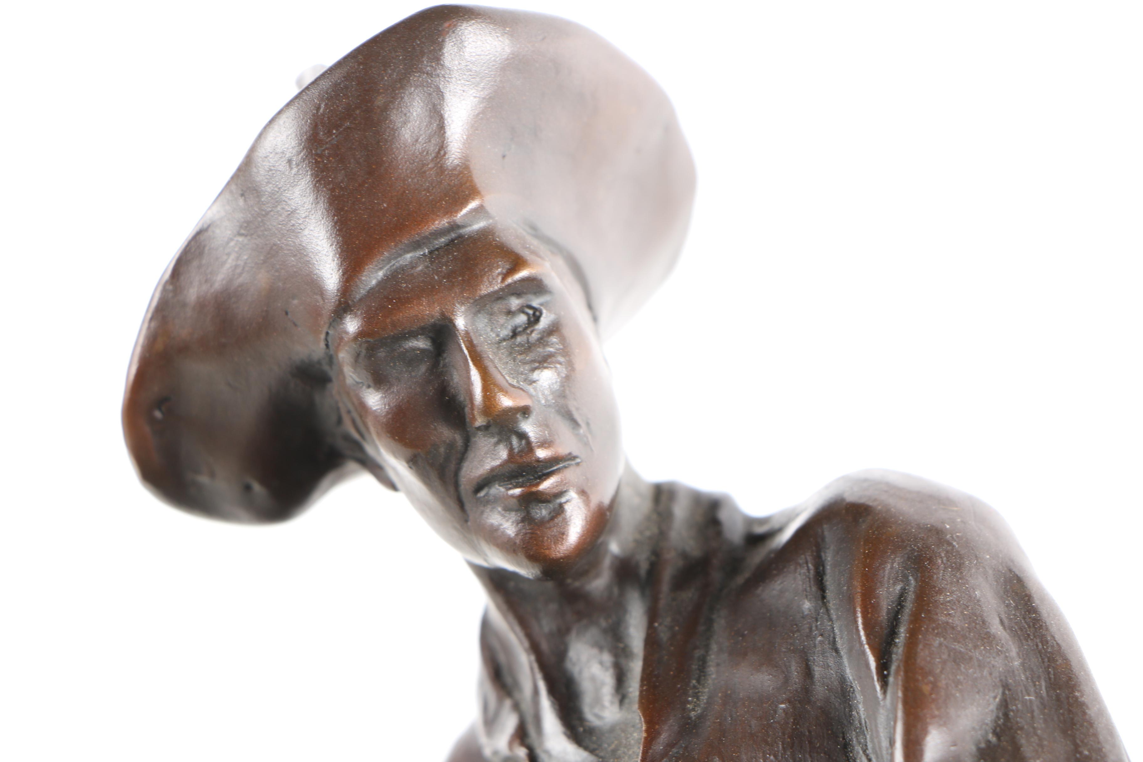 Copper and Iron Alloy Sculpture After Frederic Remington "Outlaw"