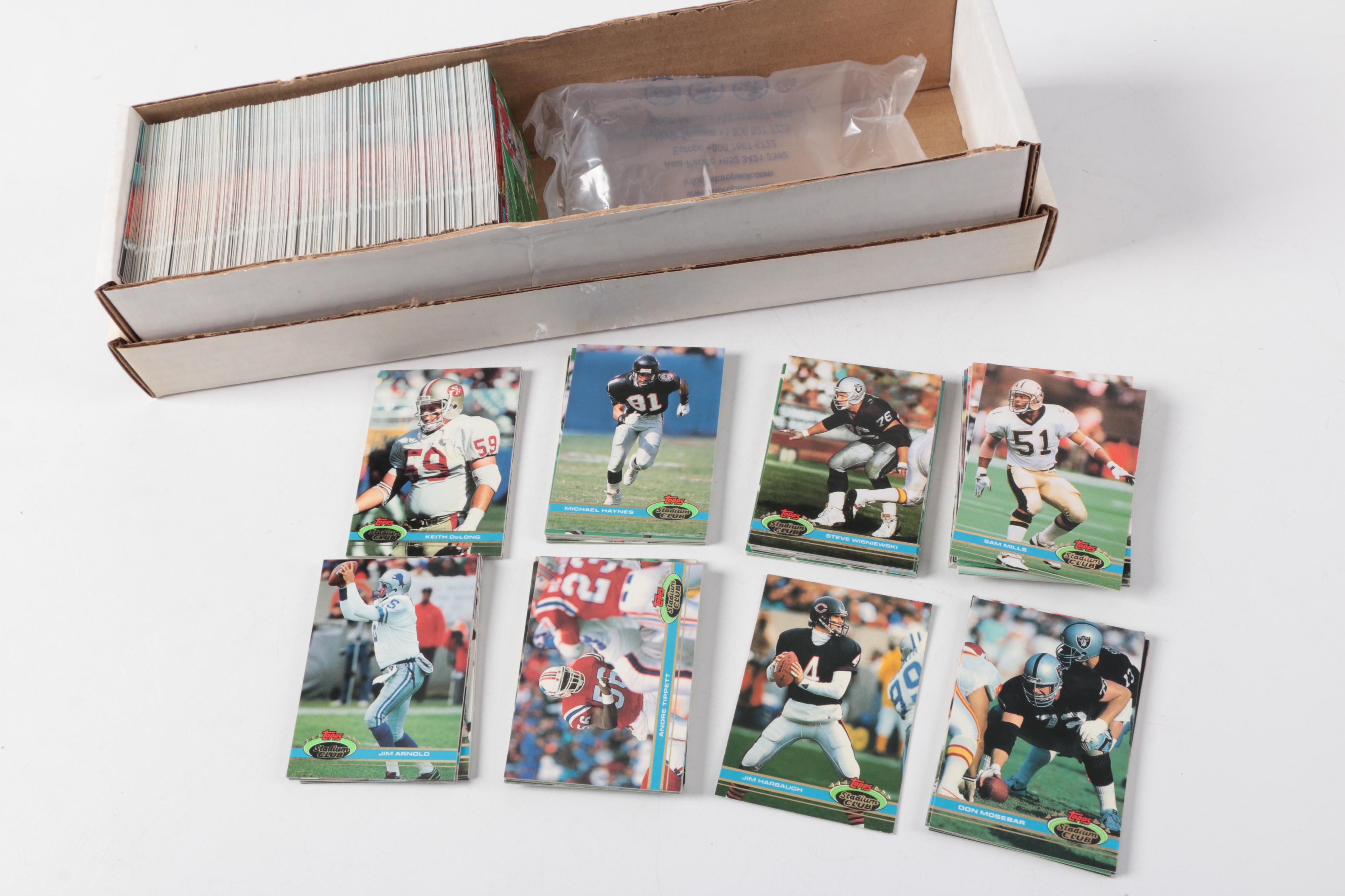 1991 Topps Stadium Club Football Cards Including Brett Favre Rookie Card