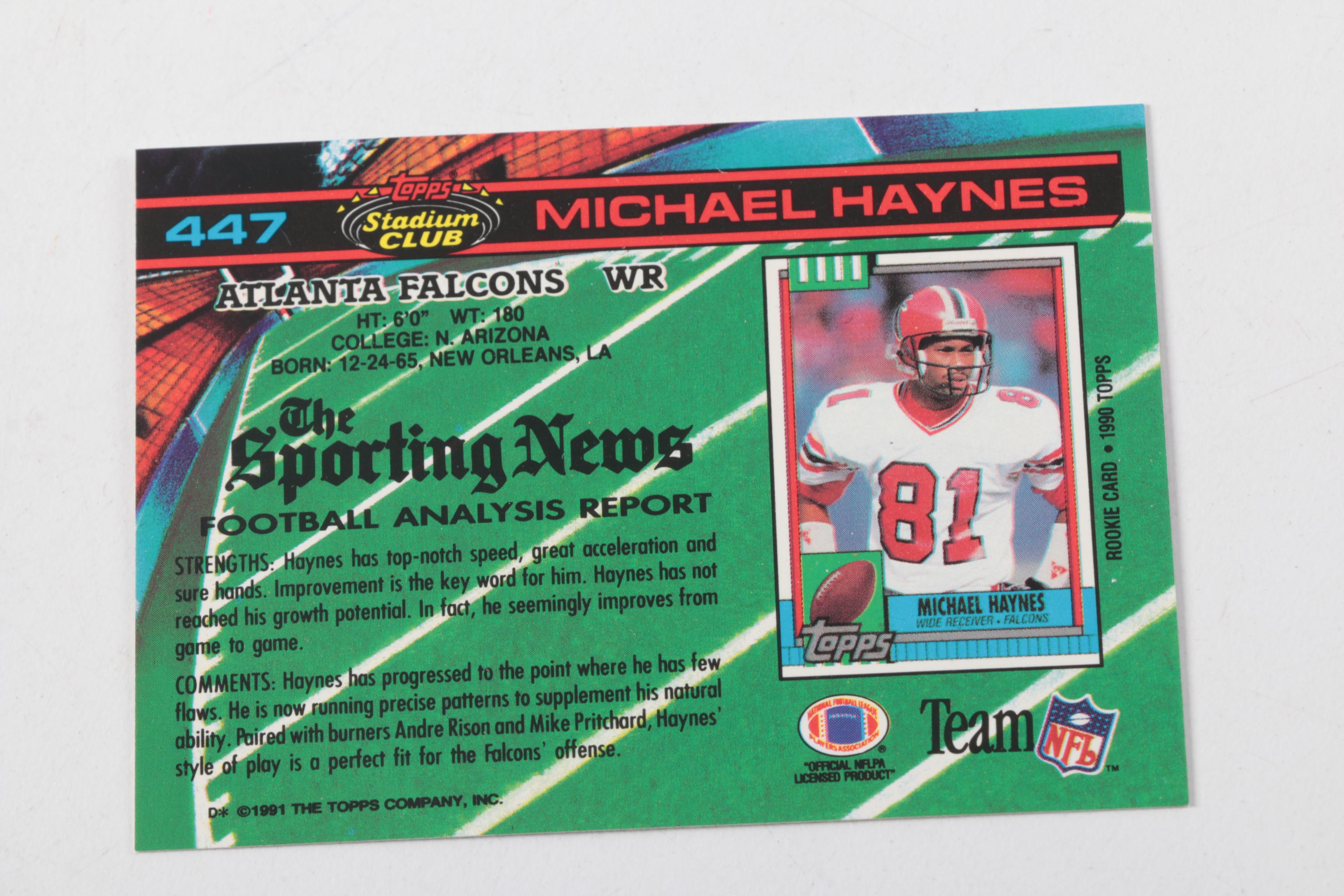 1991 Topps Stadium Club Football Cards Including Brett Favre Rookie Card