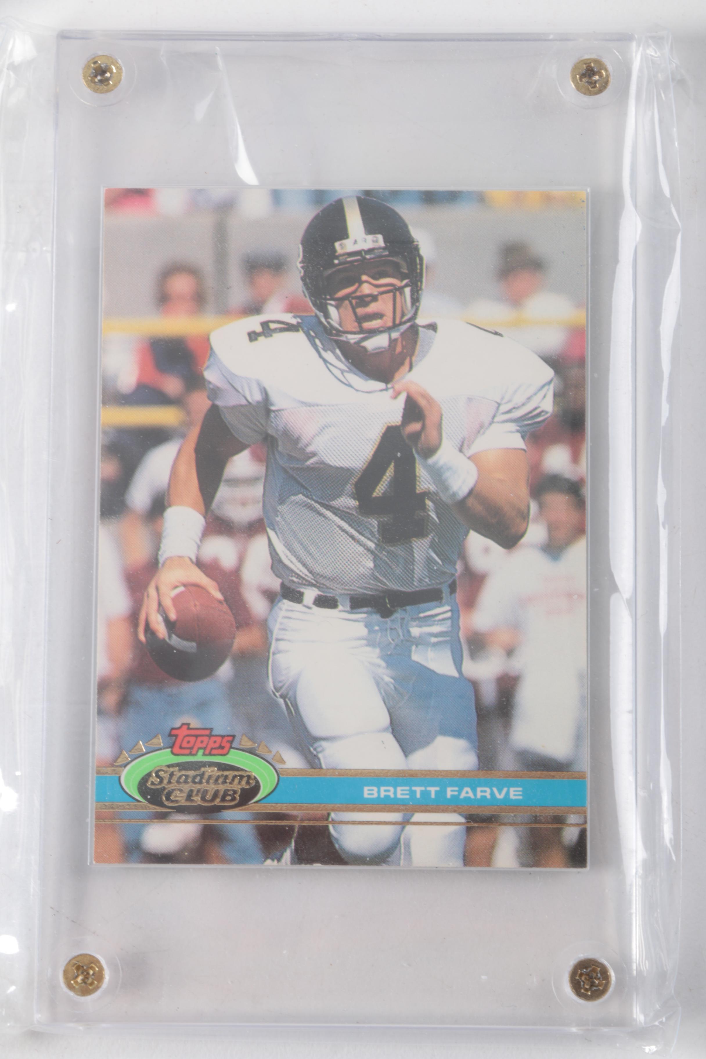 1991 Topps Stadium Club Football Cards Including Brett Favre Rookie Card