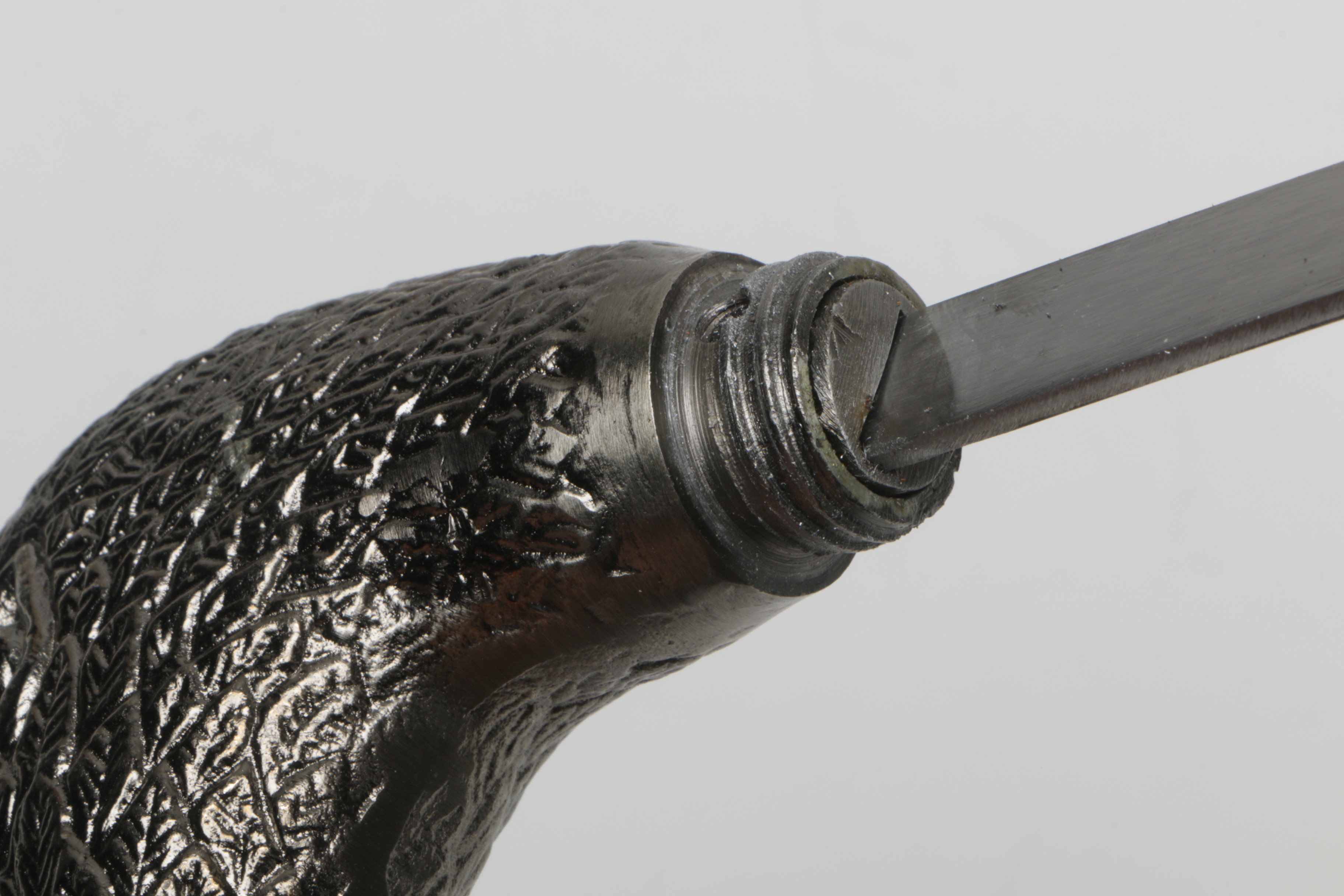 Red Deer Dagger Cane with Duck Head