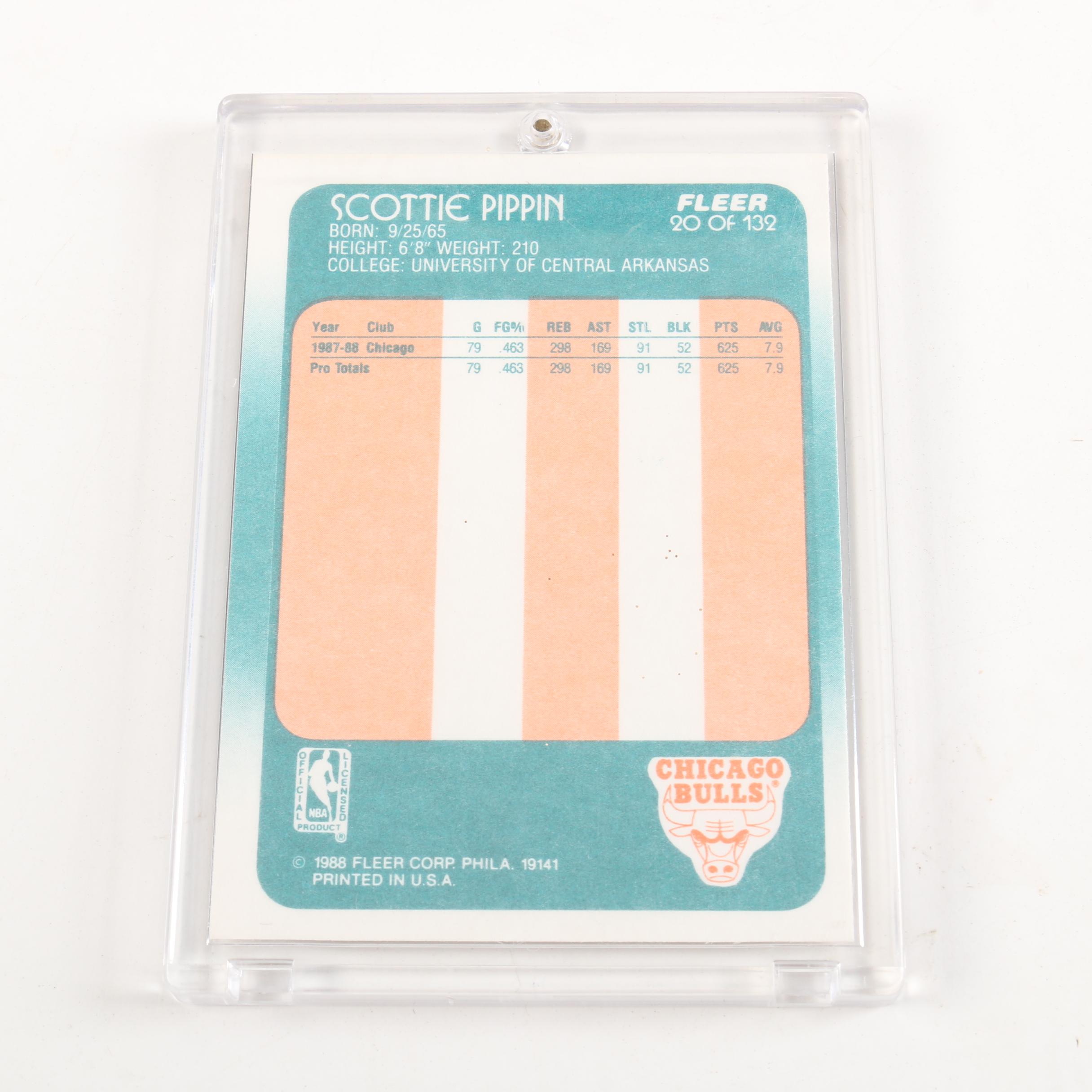 1988 Fleer Scottie Pippen Basketball Card
