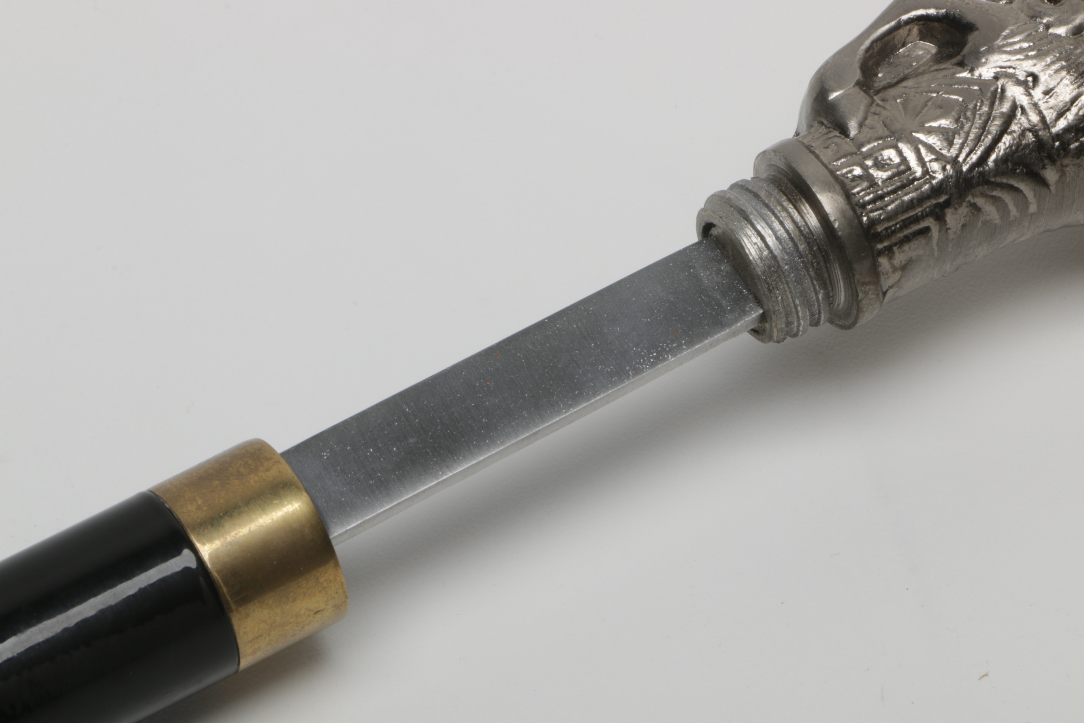 Red Deer Dagger Cane with Ram Head