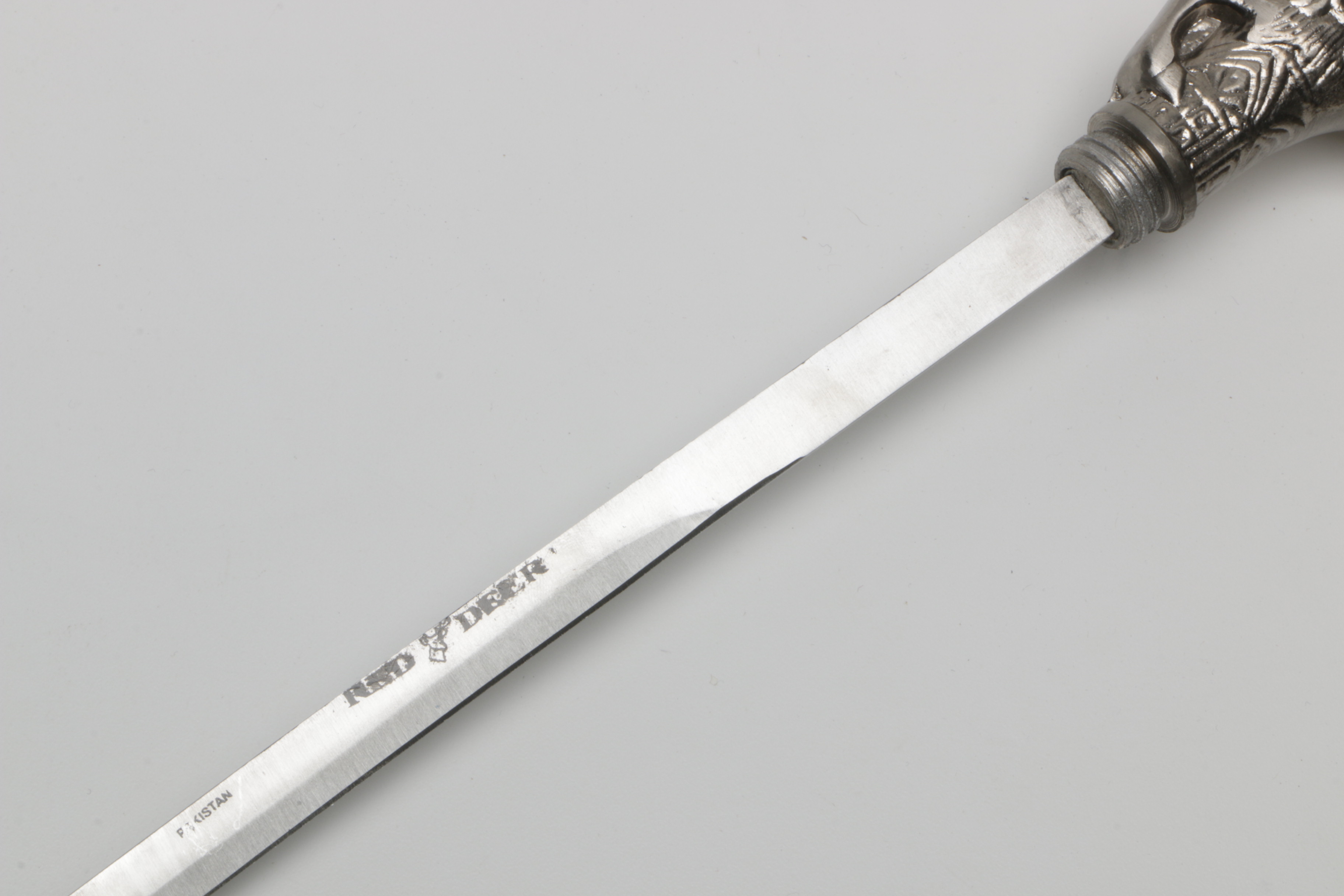 Red Deer Dagger Cane with Ram Head