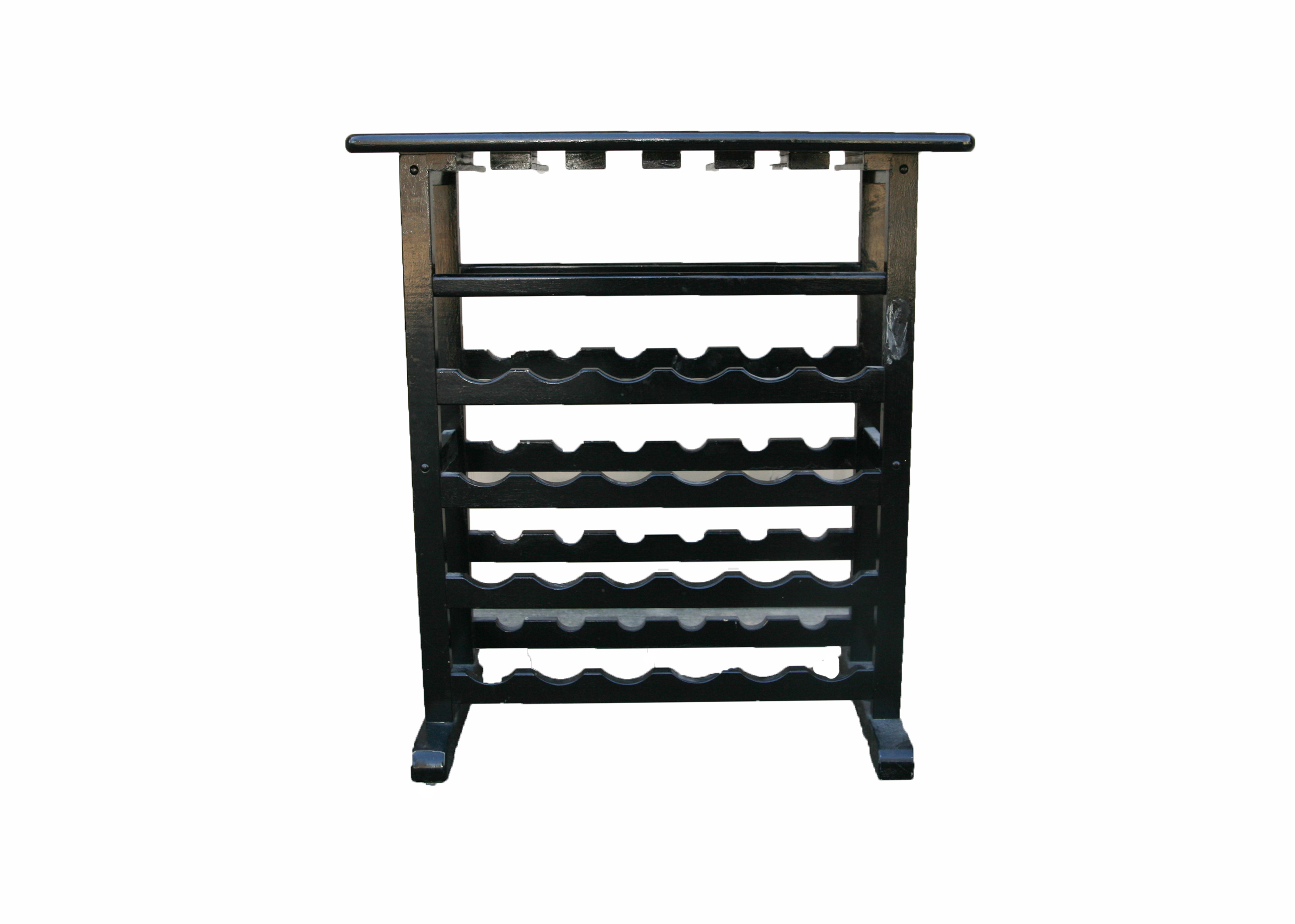 Painted Wooden Wine Rack