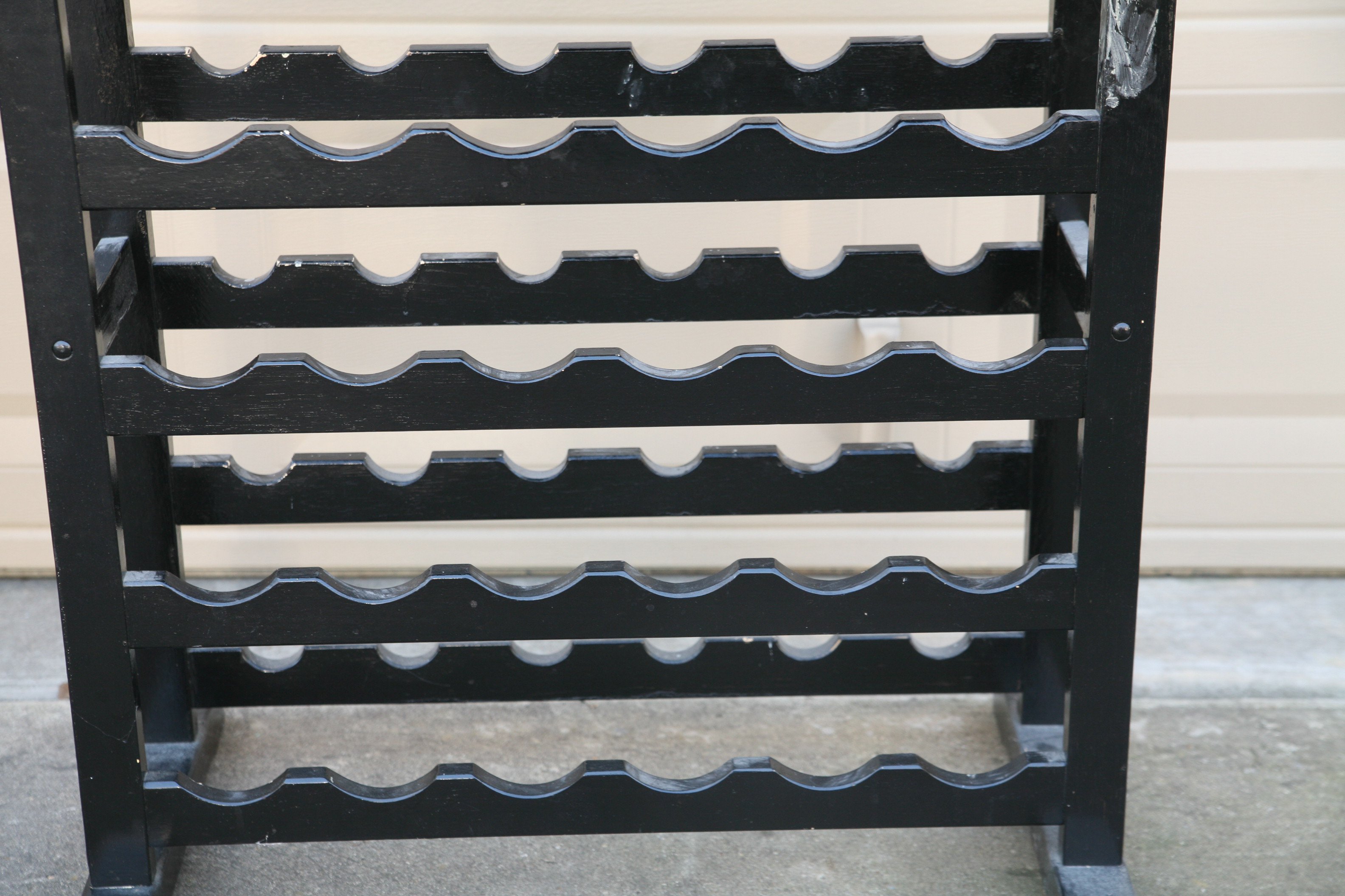 Painted Wooden Wine Rack