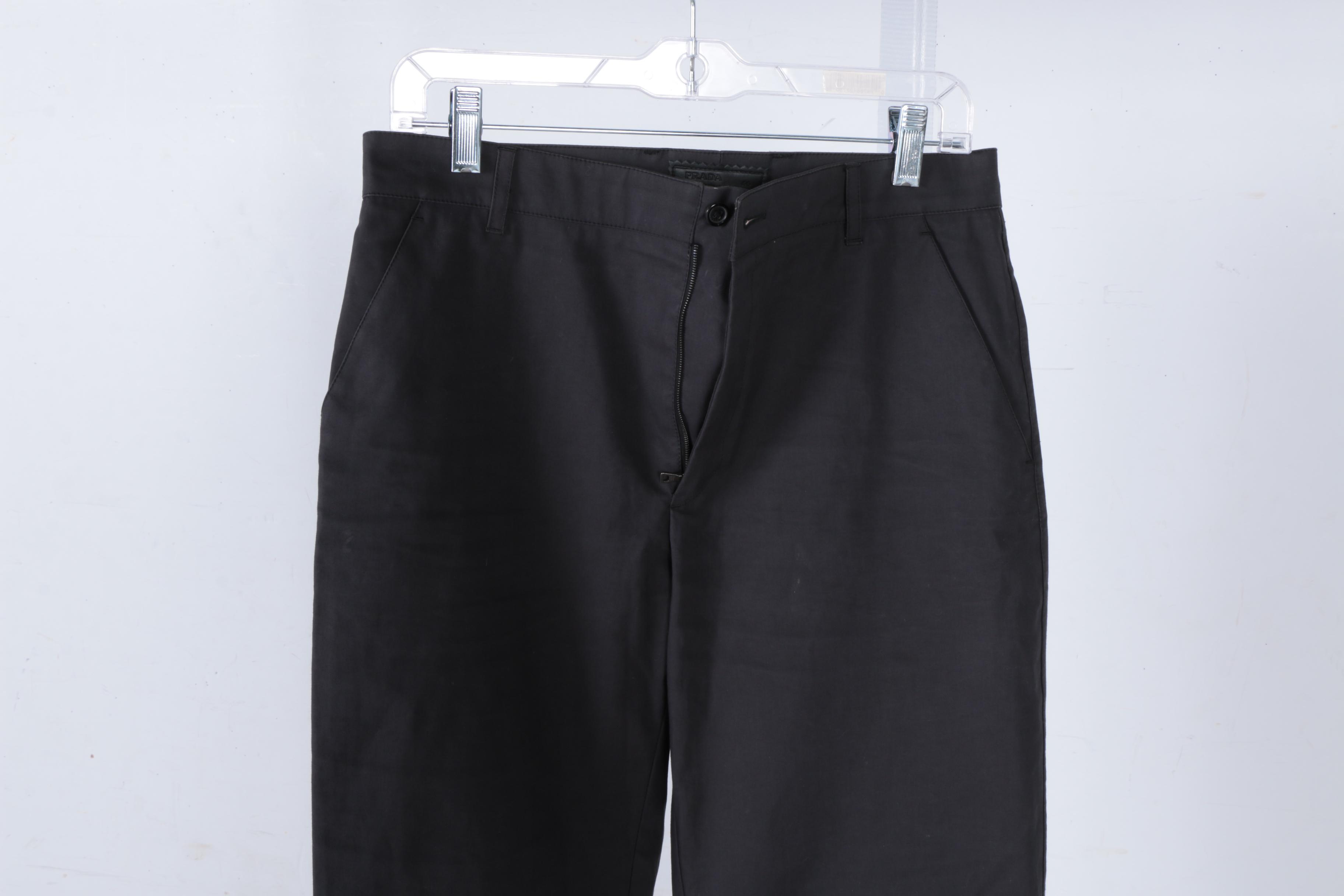 Men's Prada Charcoal Gray Slacks