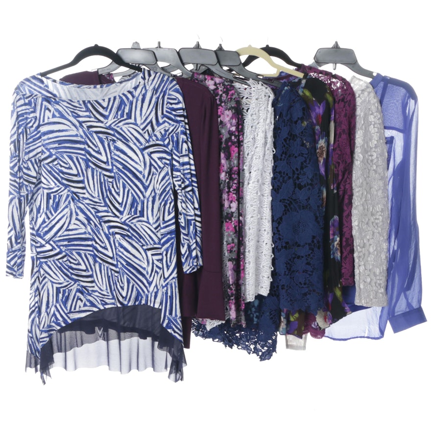 Women's Separates in Blue, Violet, Black and White