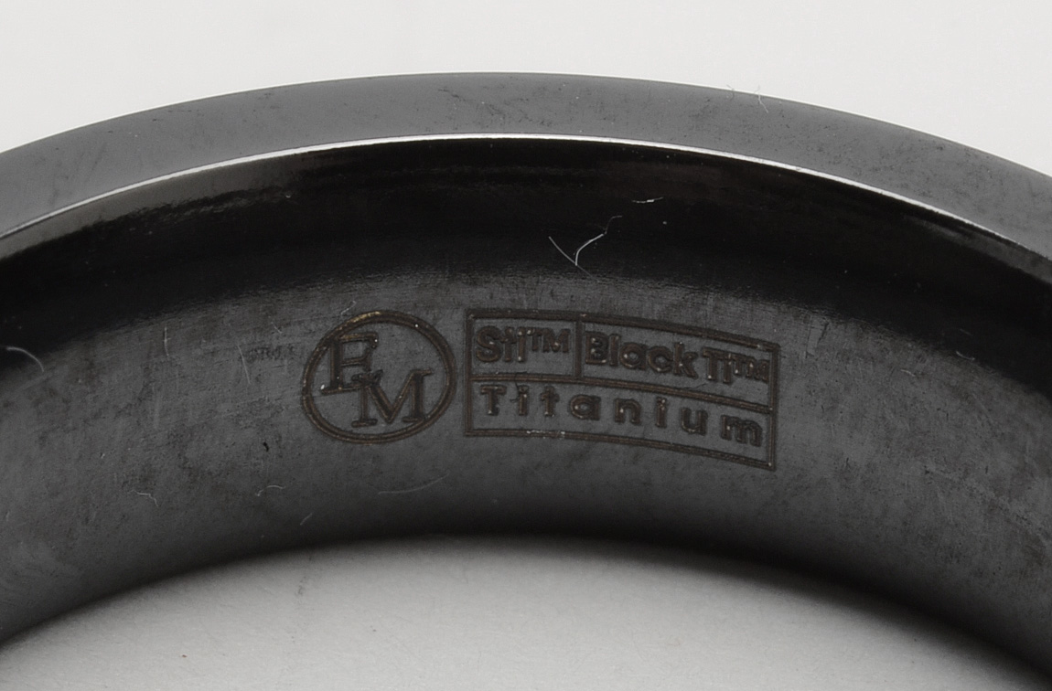 Edward Mirell Titanium Black Cable Ring Band