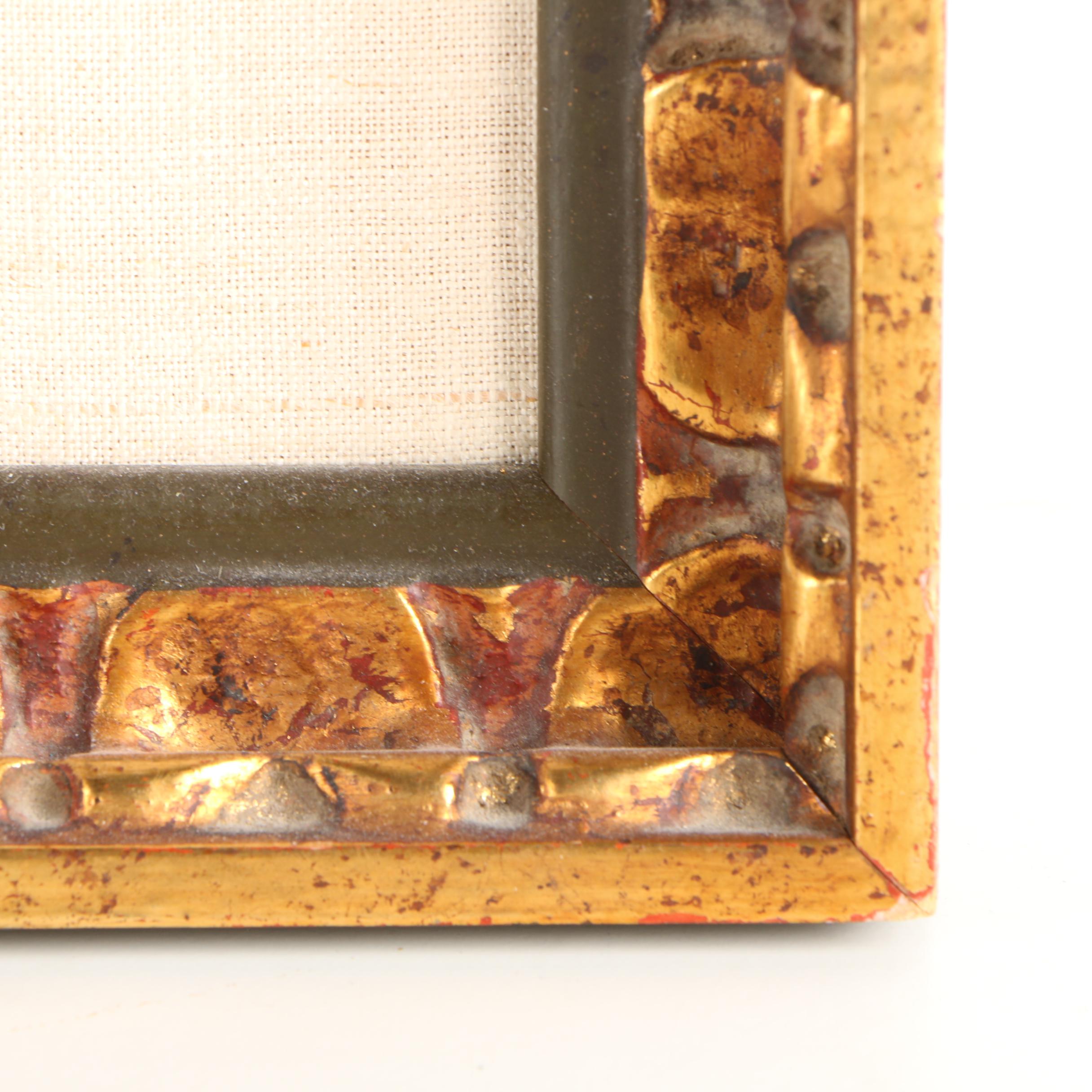 Olivier Foss Oil Painting of a Street Scene on the River