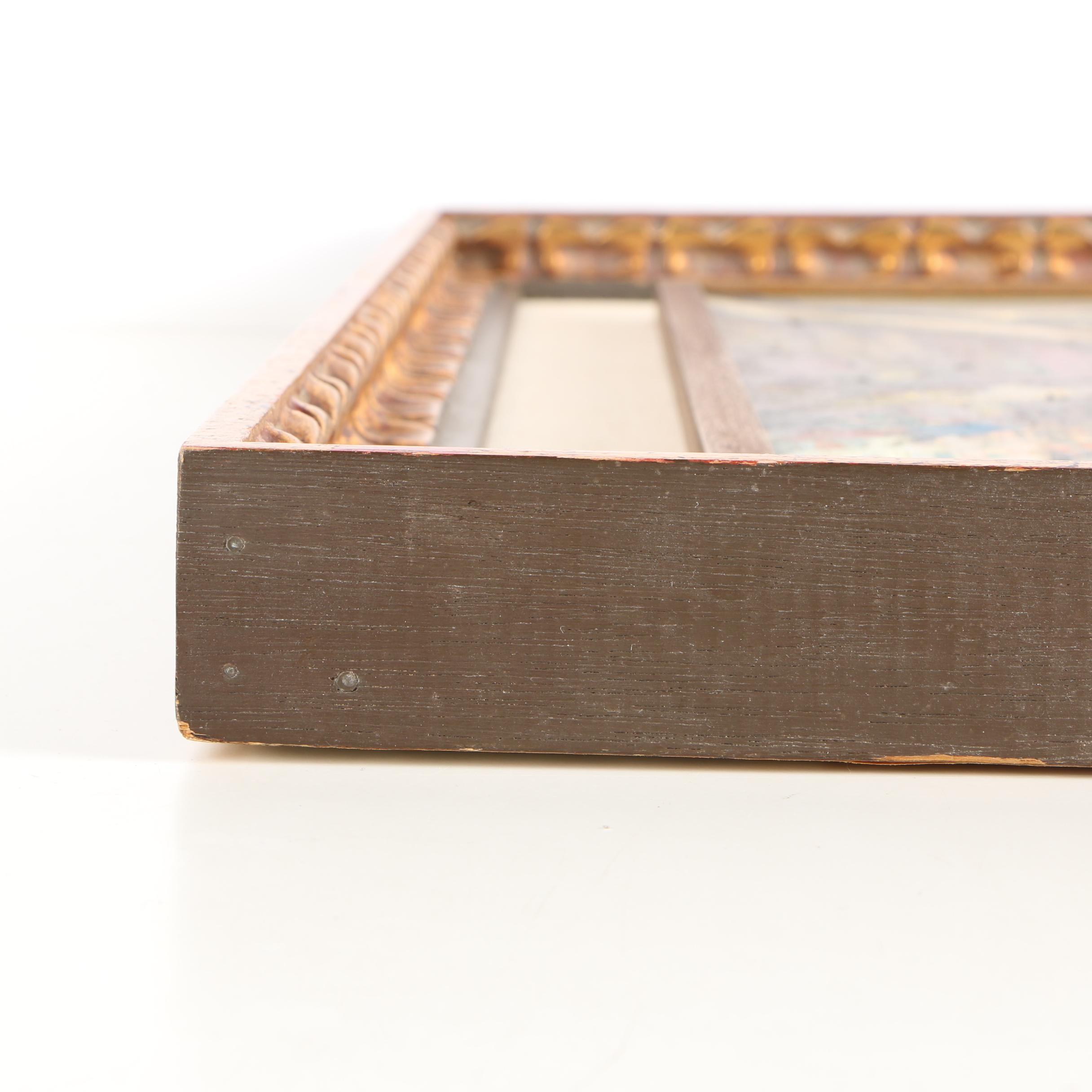 Olivier Foss Oil Painting of a Street Scene on the River