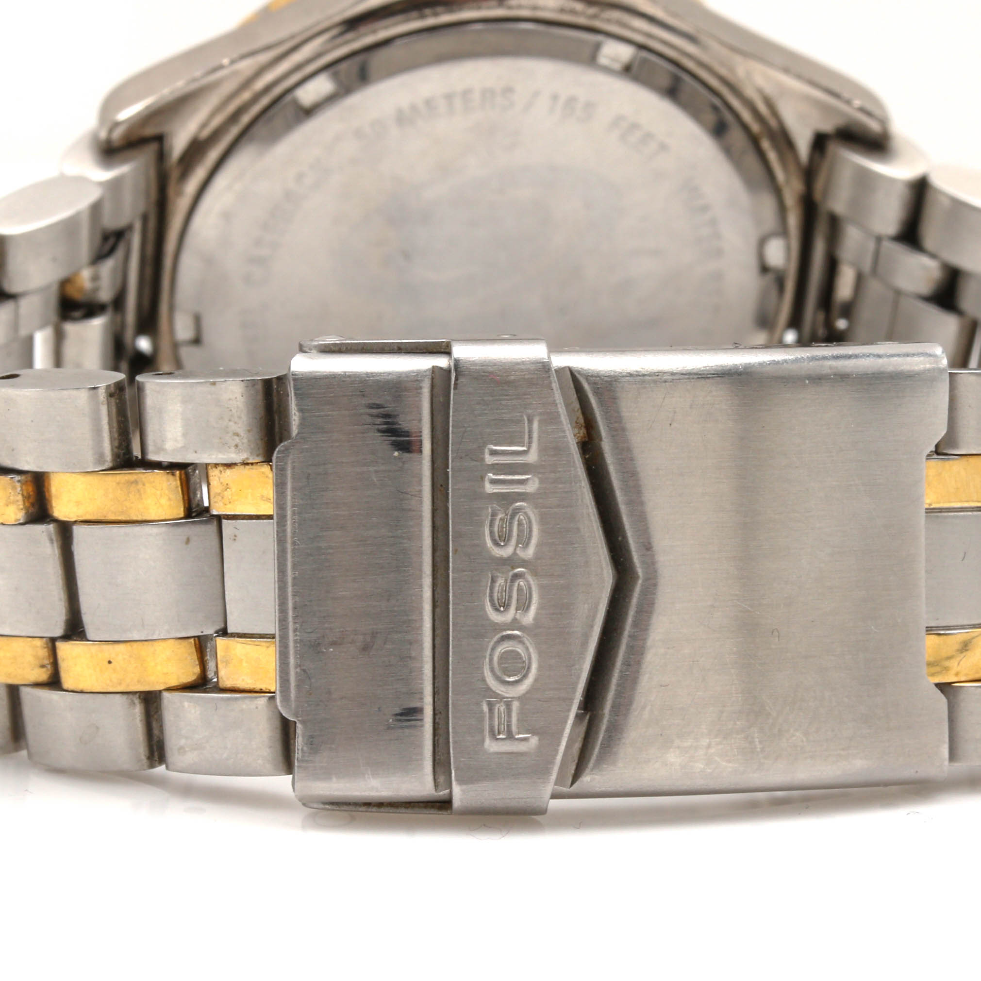 Fossil Blue Two Tone Watch