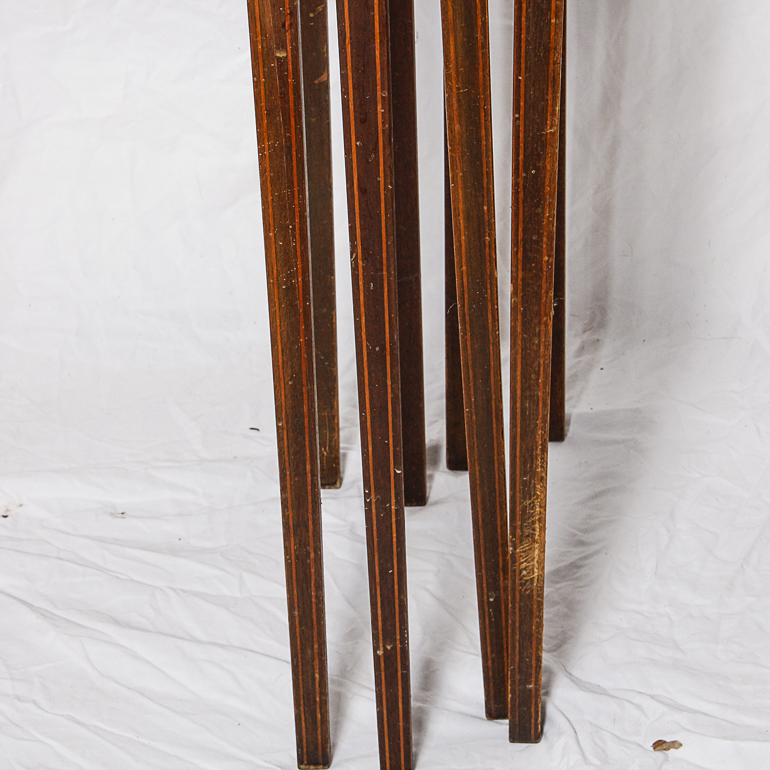 Vintage Inlaid Mahogany Nesting Tables