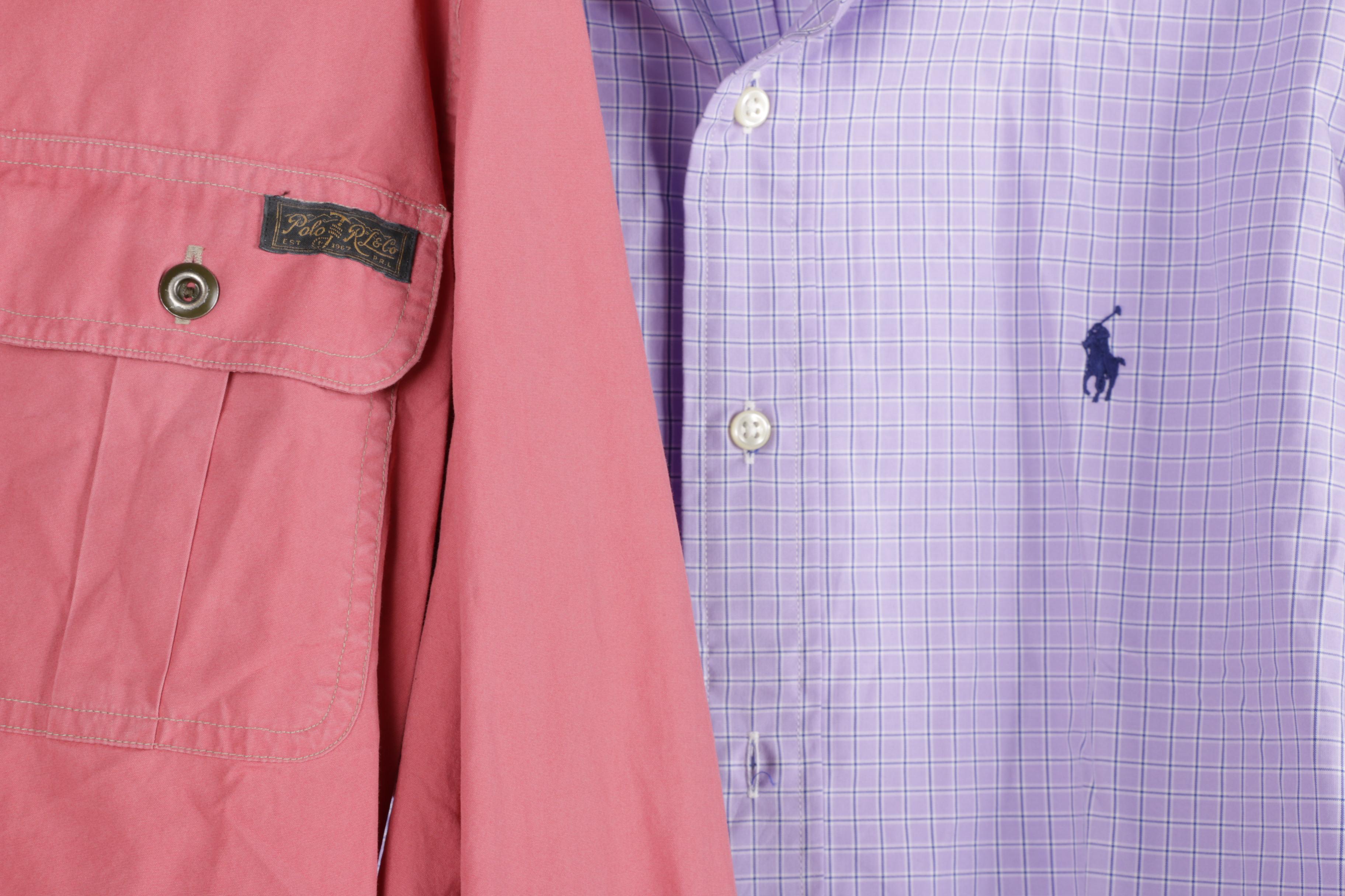 Men's Button-Down Dress Shirts Including Ralph Lauren