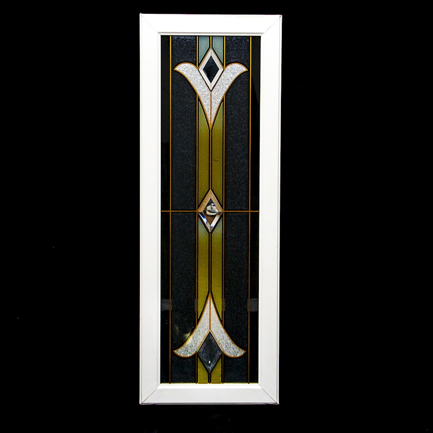 Framed Stained Glass Style Panel