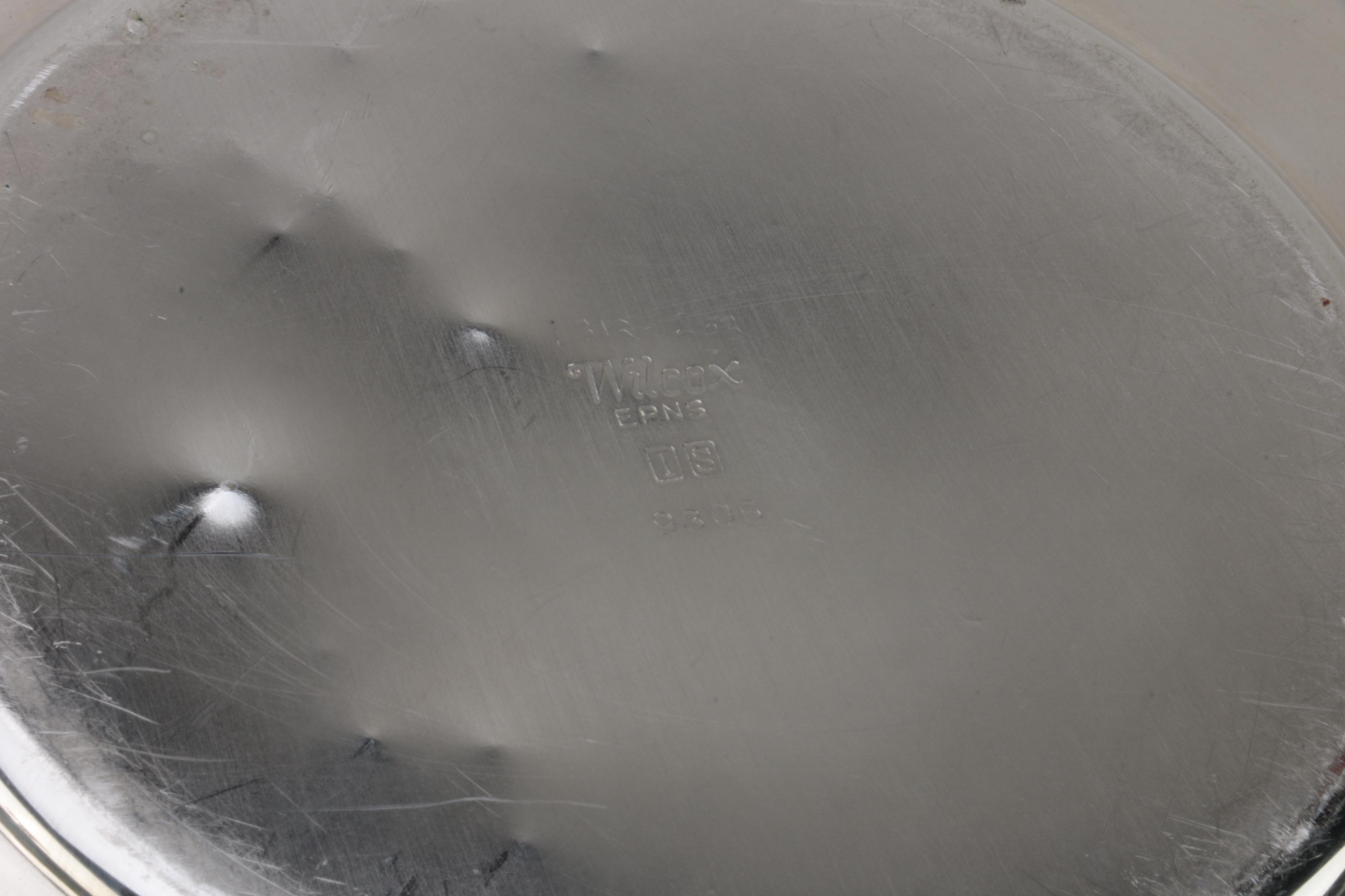 Wilcox Silver Plate Round Platter and Other Silver Plate Serveware