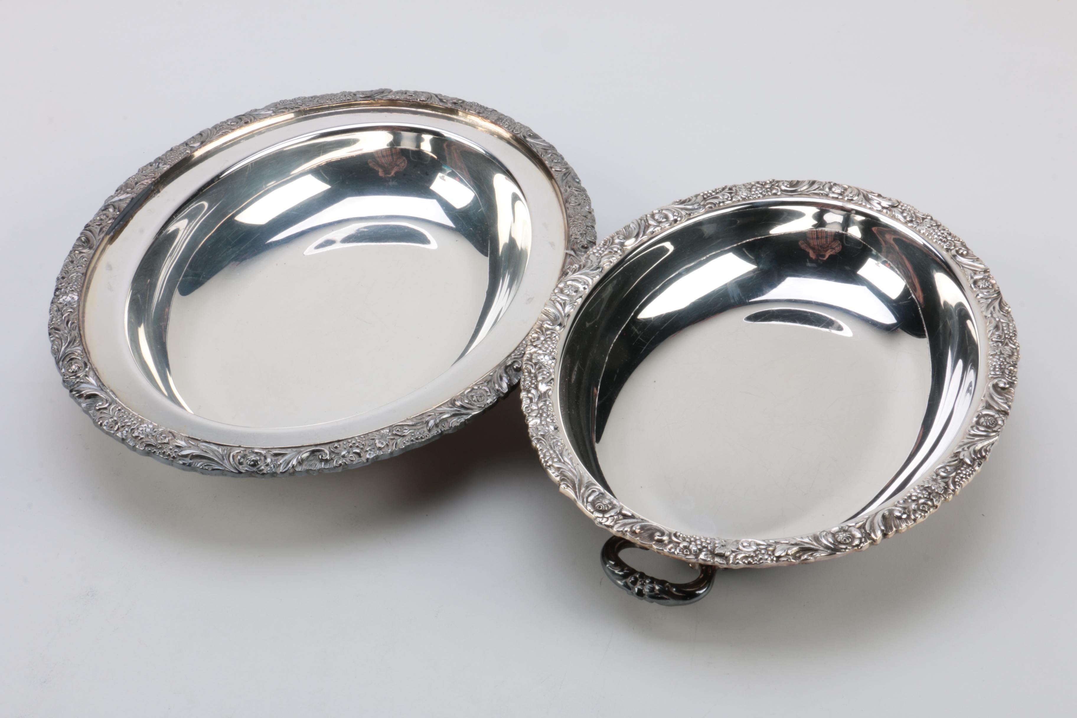 Wilcox Silver Plate Round Platter and Other Silver Plate Serveware