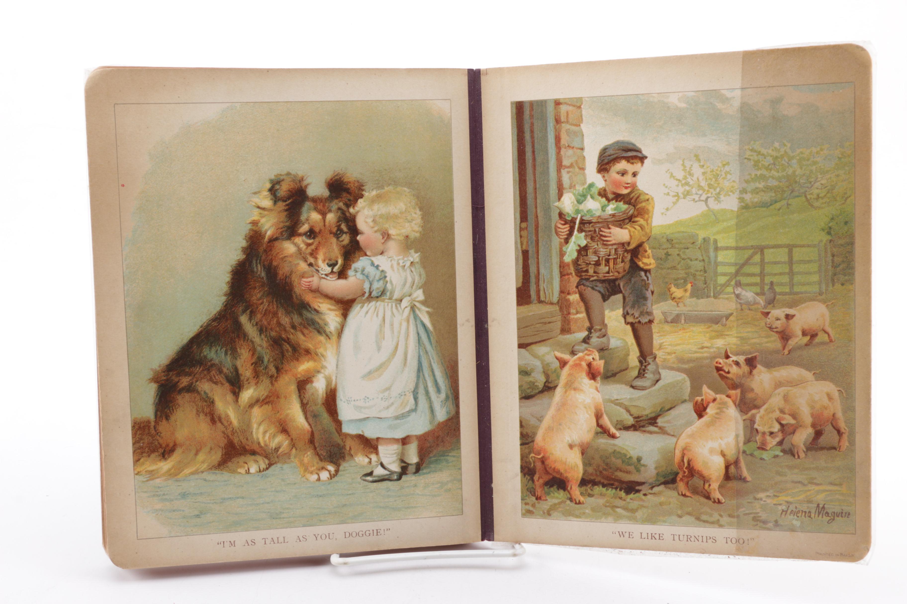 Antique "Pretty Farm Pets" by Helena Maguire Children's Book