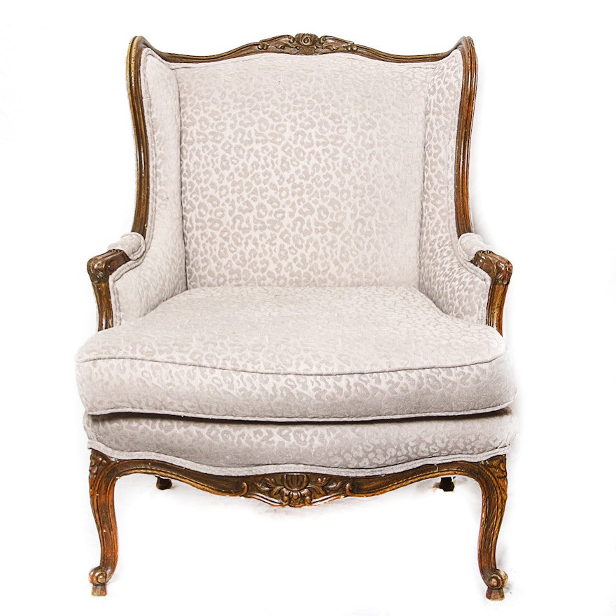 French Provincial Style Upholstered Armchair