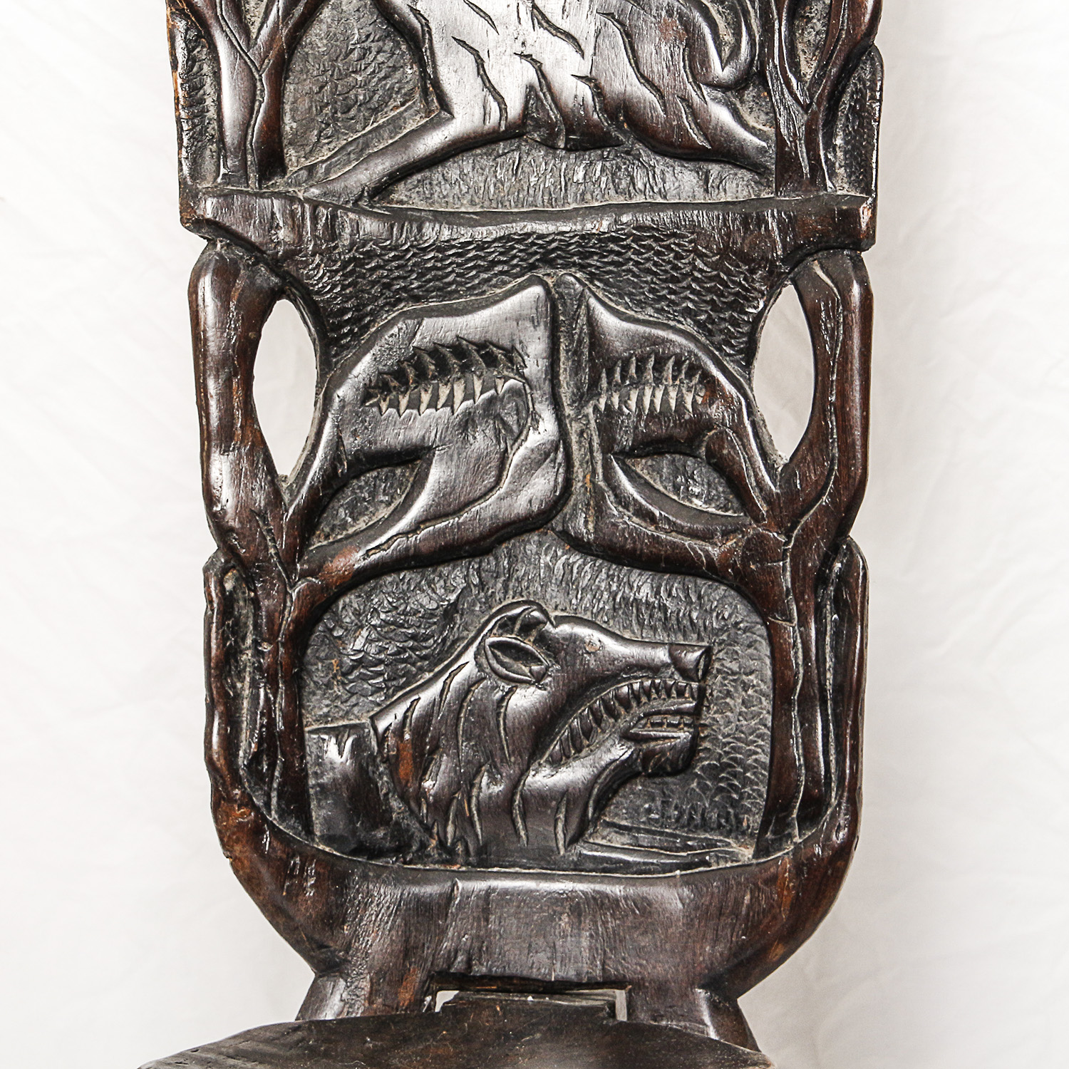 Carved African Palaver Chair