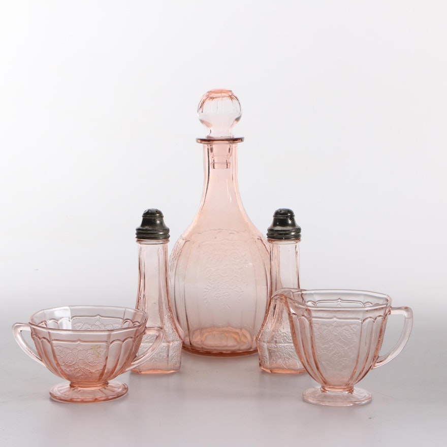 Anchor Hocking "Mayfair Pink" and Jeannette "Floral Pink" Depression Glass